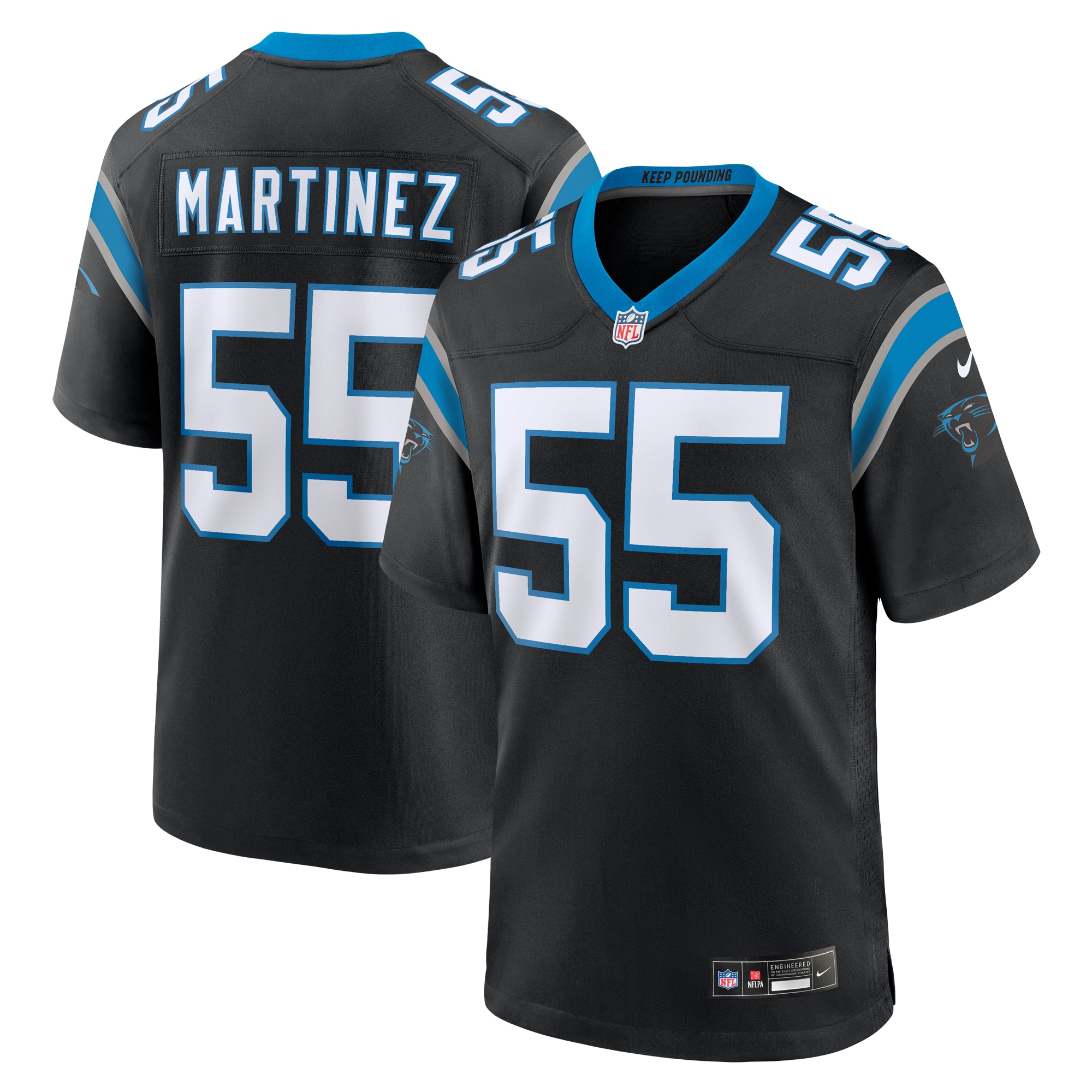 Men's Carolina Panthers Blake Martinez Black Game Jersey JS3397 nicesnker