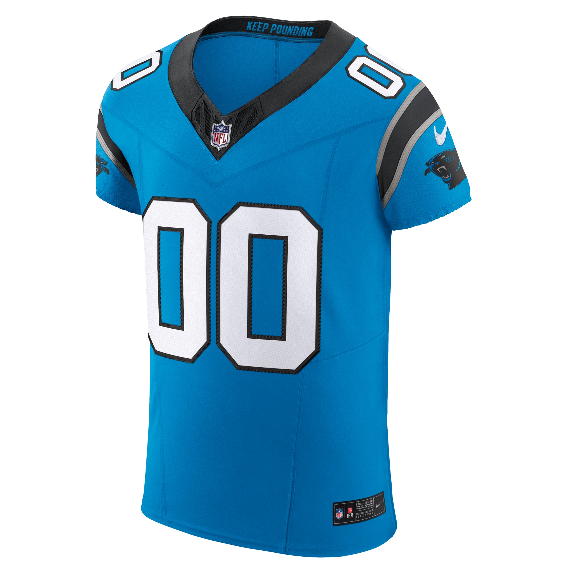 Alternative view of Men's Carolina Panthers Blue Vapor F.U.S.E. Elite Custom Jersey JS9291 nicesnker