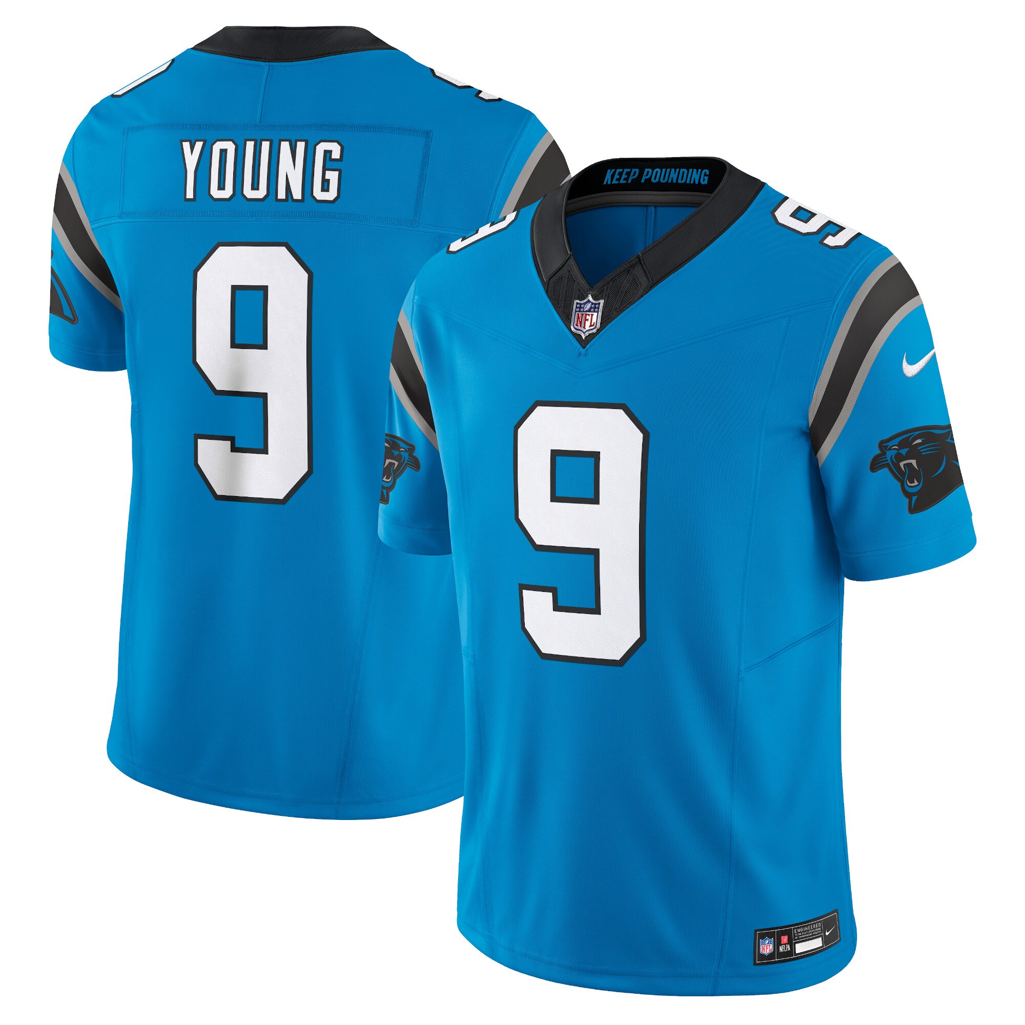 Men's Carolina Panthers Bryce Young Blue Vapor F.U.S.E. Limited Jersey JS8261 nicesnker