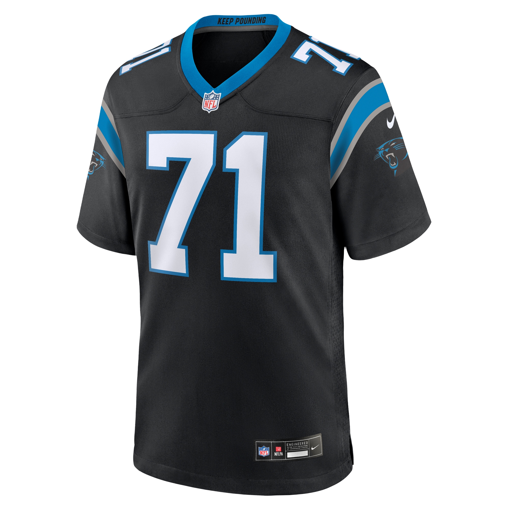 Alternative view of Men's Carolina Panthers Chris Wormley Black Game Jersey JS9336 nicesnker