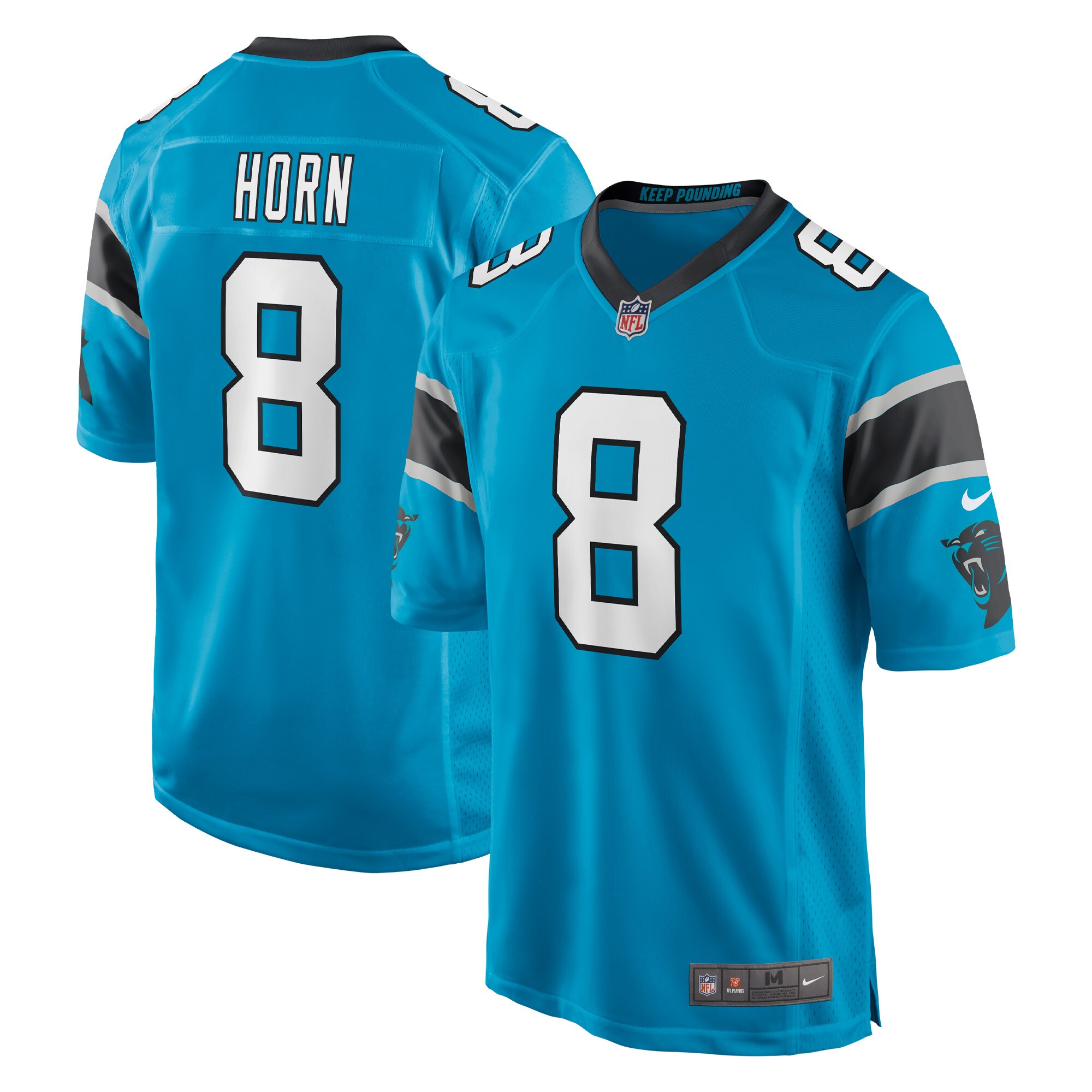 Men's Carolina Panthers Jaycee Horn Blue Game Jersey JS1590 nicesnker