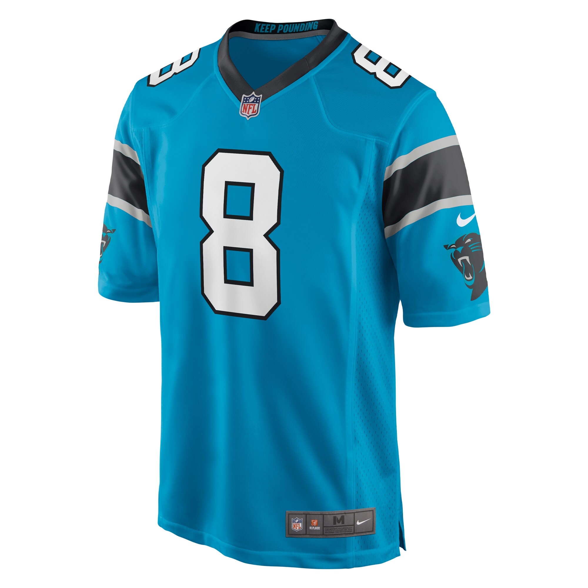 Alternative view of Men's Carolina Panthers Jaycee Horn Blue Game Jersey JS1590 nicesnker