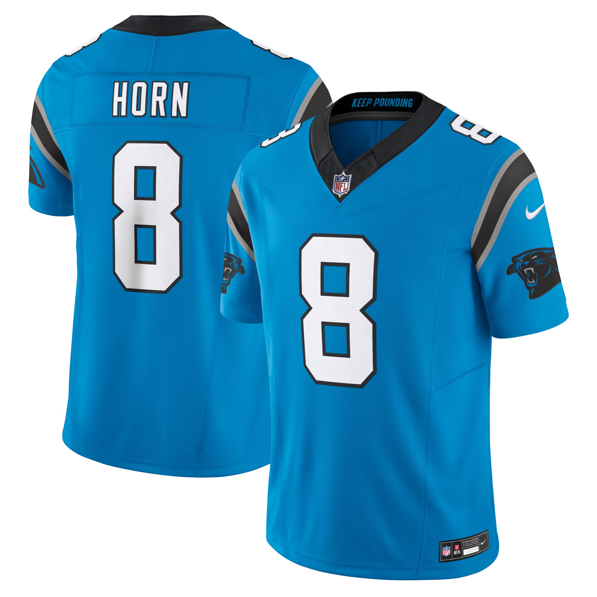 Men's Carolina Panthers Jaycee Horn Blue Vapor F.U.S.E. Limited Jersey JS8097 nicesnker