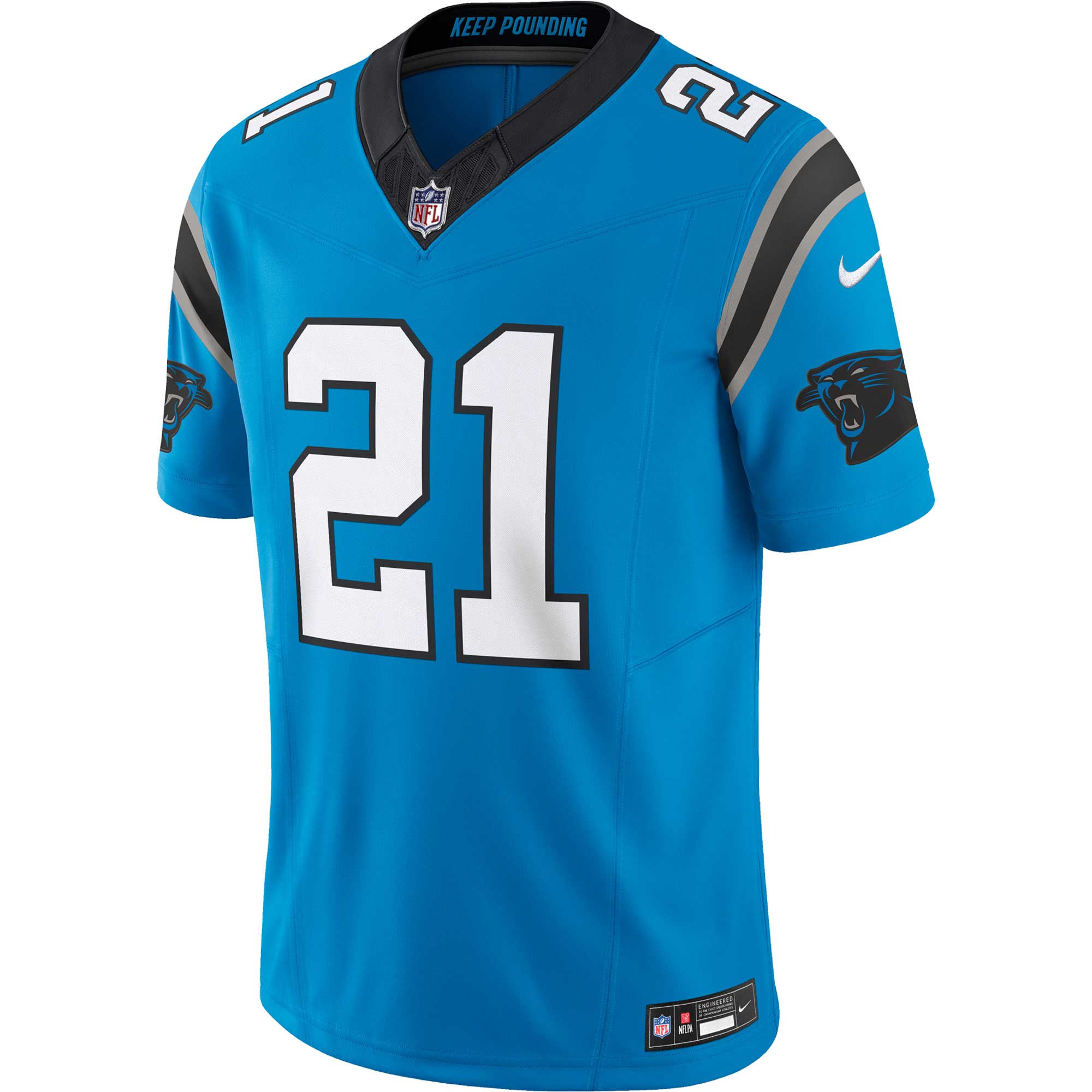 Alternative view of Men's Carolina Panthers Jeremy Chinn Blue Vapor F.U.S.E. Limited Jersey JS2388 nicesnker