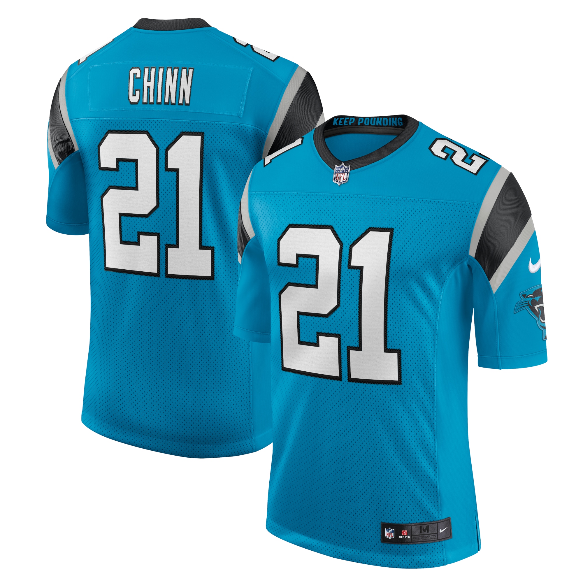 Men's Carolina Panthers Jeremy Chinn Blue Vapor Limited Jersey JS3979 nicesnker