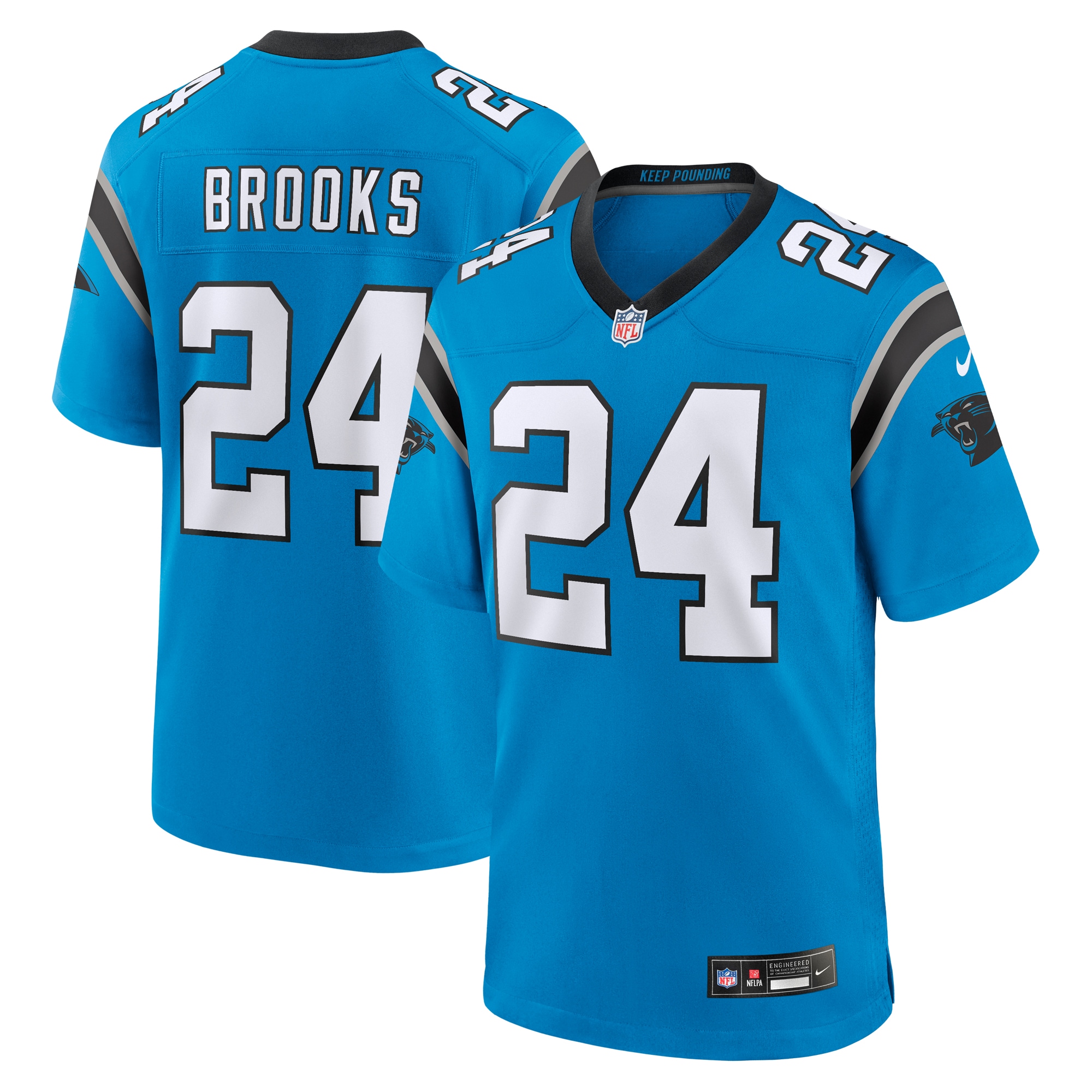 Men's Carolina Panthers Jonathon Brooks Blue Alternate Game Player Jersey JS1236 nicesnker
