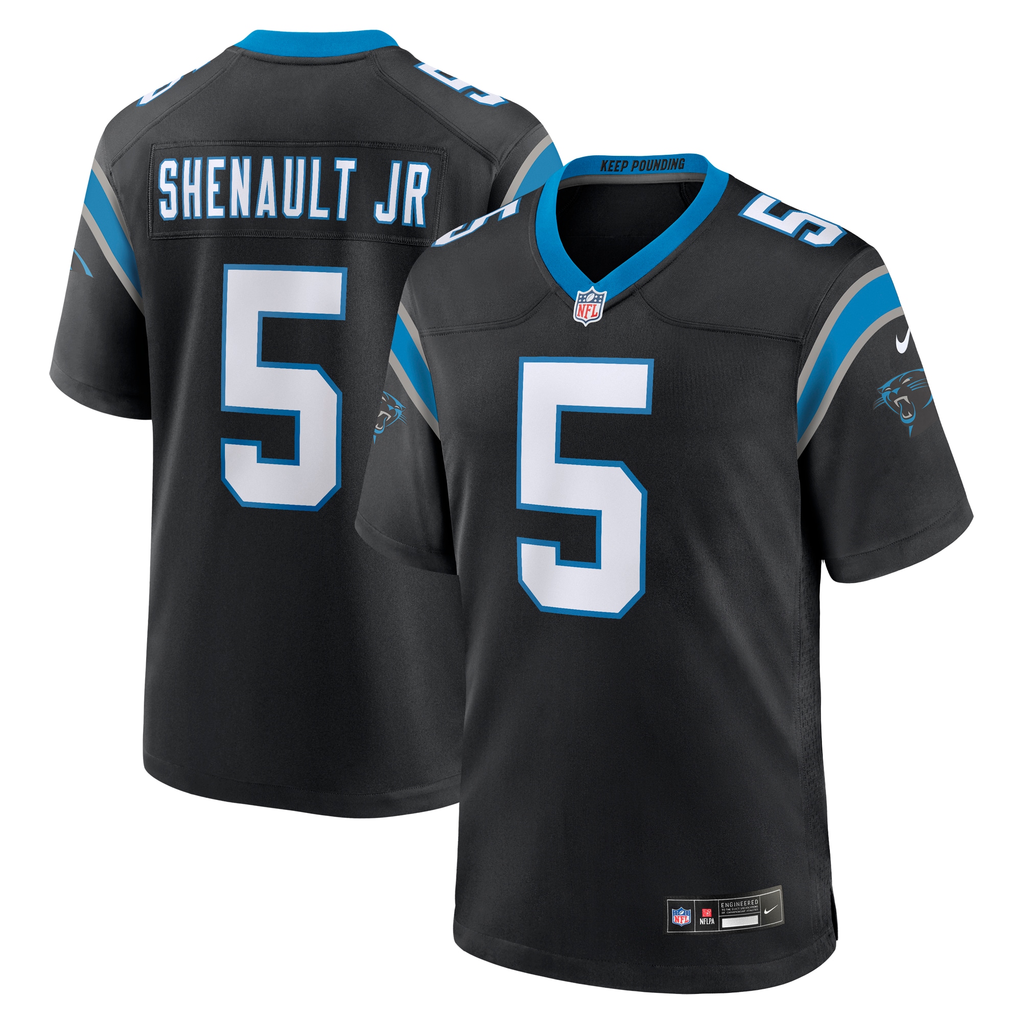 Men's Carolina Panthers Laviska Shenault Jr. Black Team Game Jersey JS4285 nicesnker