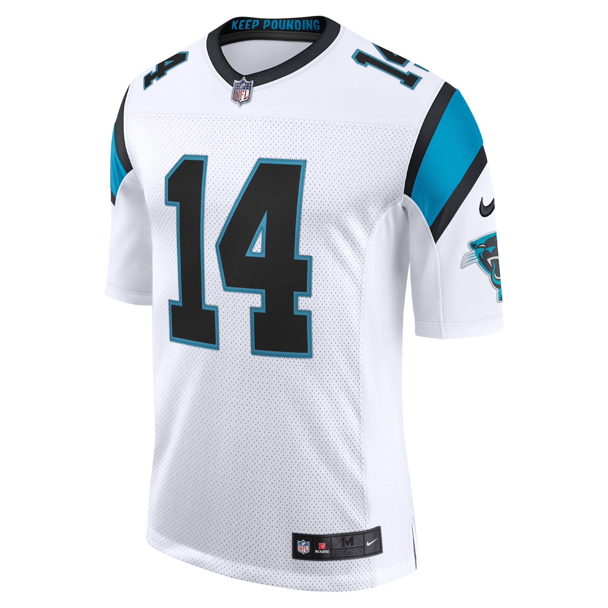 Alternative view of Men's Carolina Panthers Sam Darnold White Vapor Limited Jersey JS5209 nicesnker