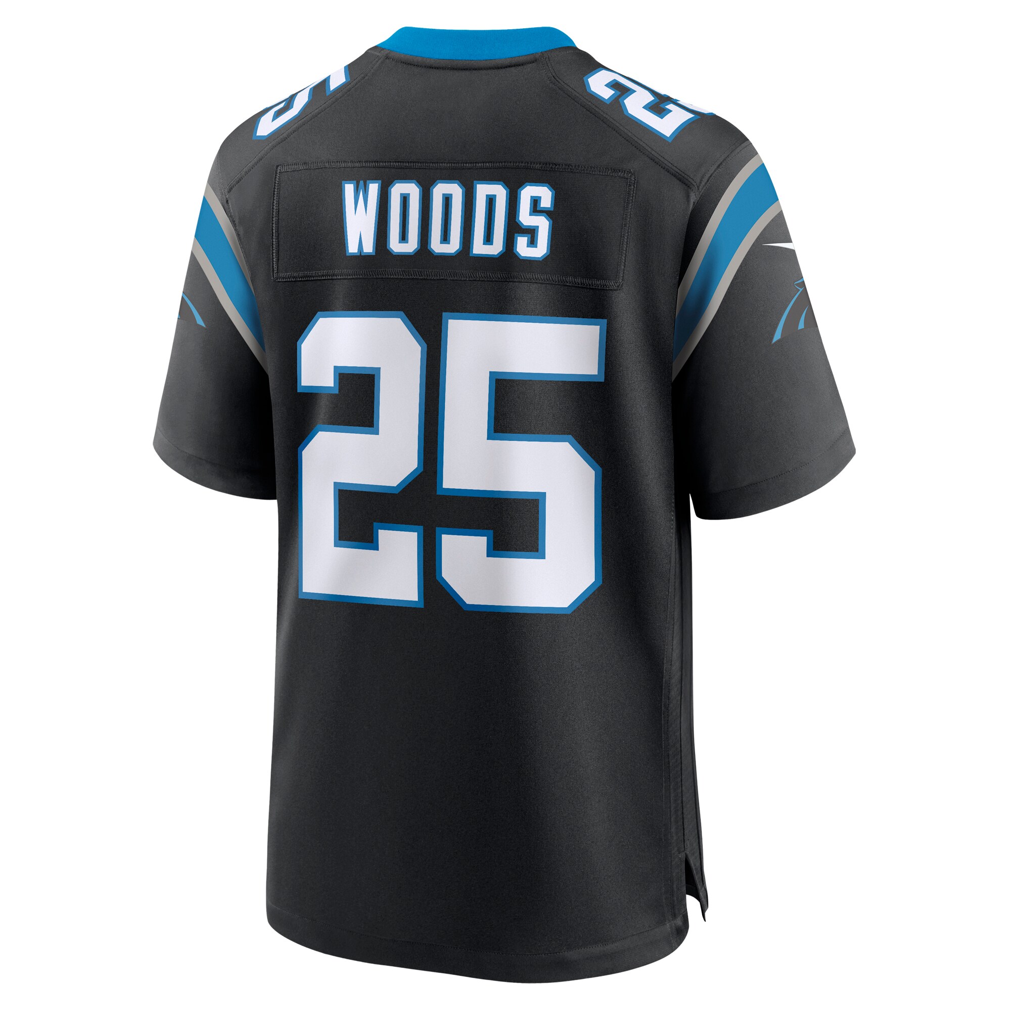 Men's Carolina Panthers Xavier Woods Black Team Game Jersey JS7571 nicesnker - Image 3
