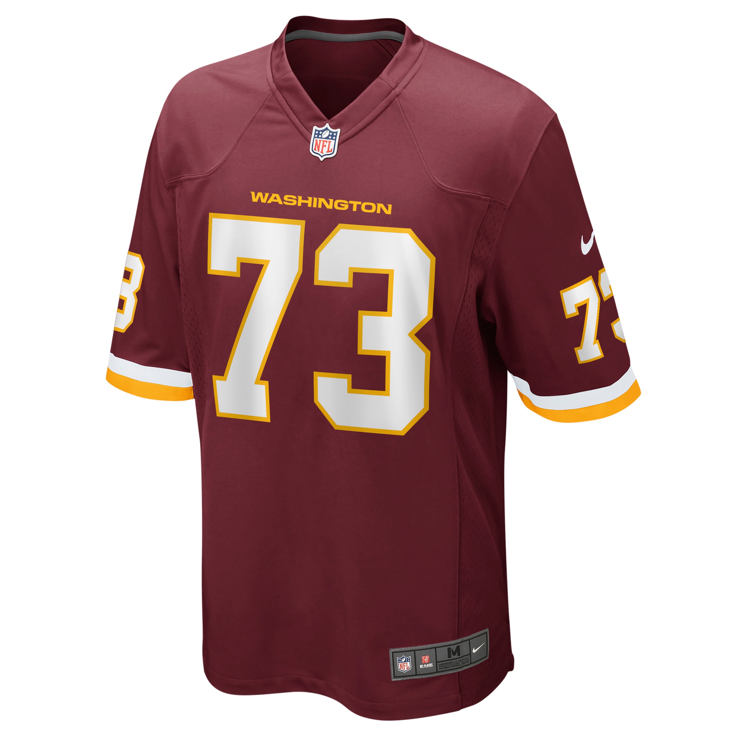 Alternative view of Men's Chase Roullier Washington Football Team Burgundy Game Player Jersey JS1997 nicesnker