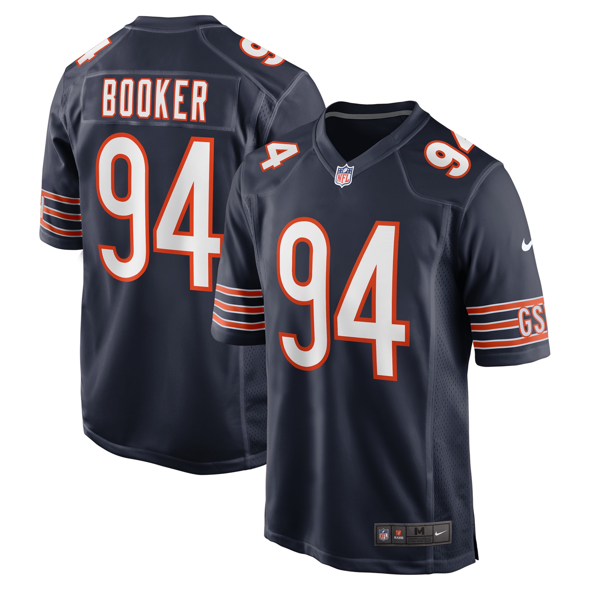 Men's Chicago Bears Austin Booker Navy Game Jersey JS6135 nicesnker
