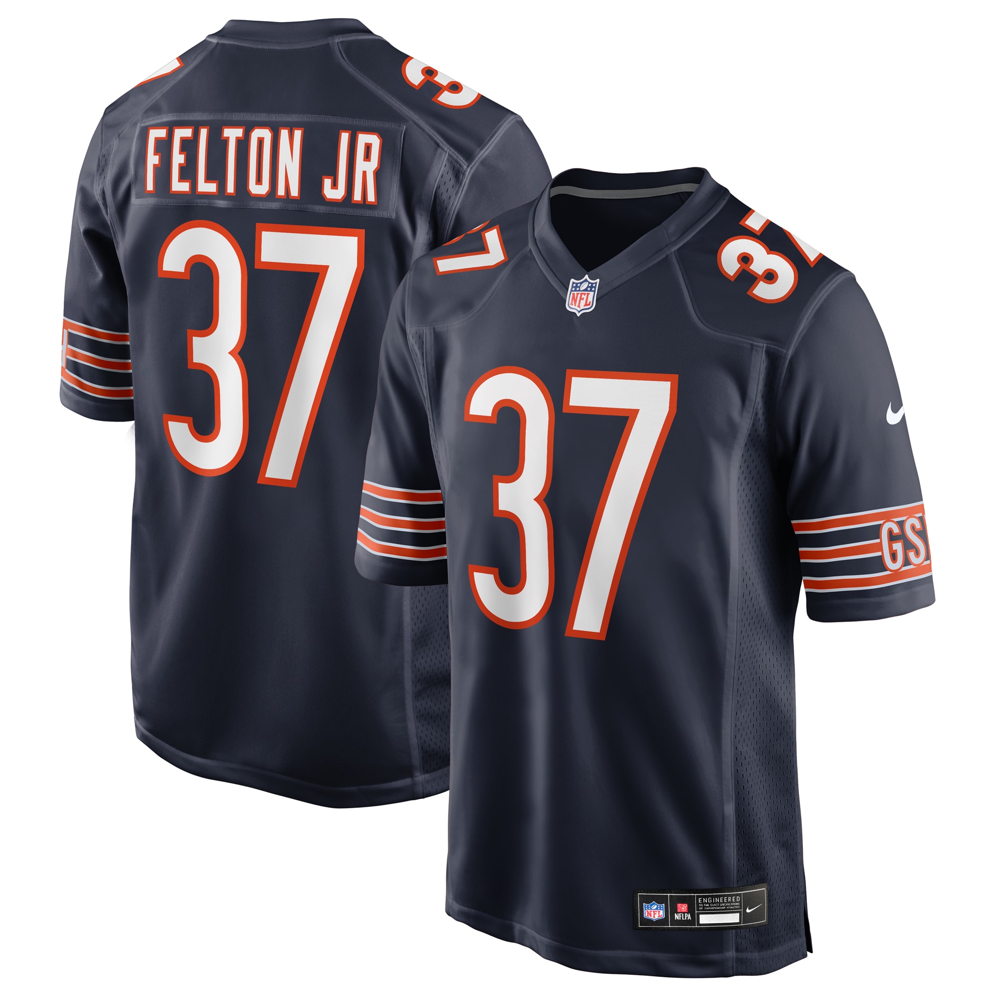 Men's Chicago Bears Demetric Felton Jr. Navy Team Game Jersey JS2929 nicesnker