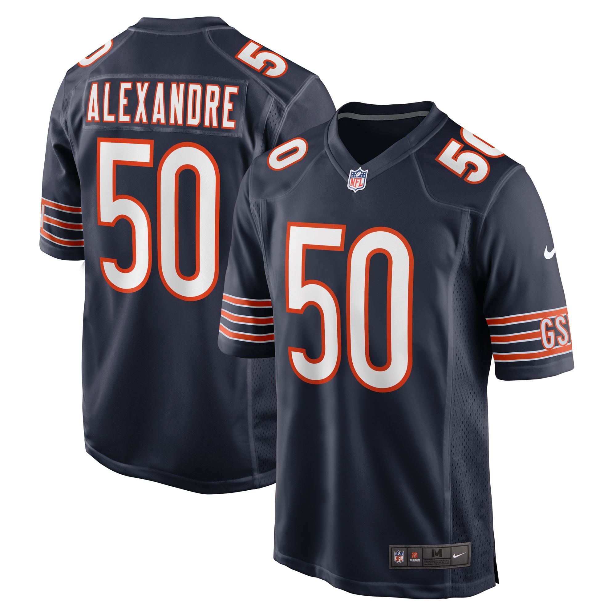 Men's Chicago Bears Deslin Alexandre Navy Team Game Jersey JS2485 nicesnker