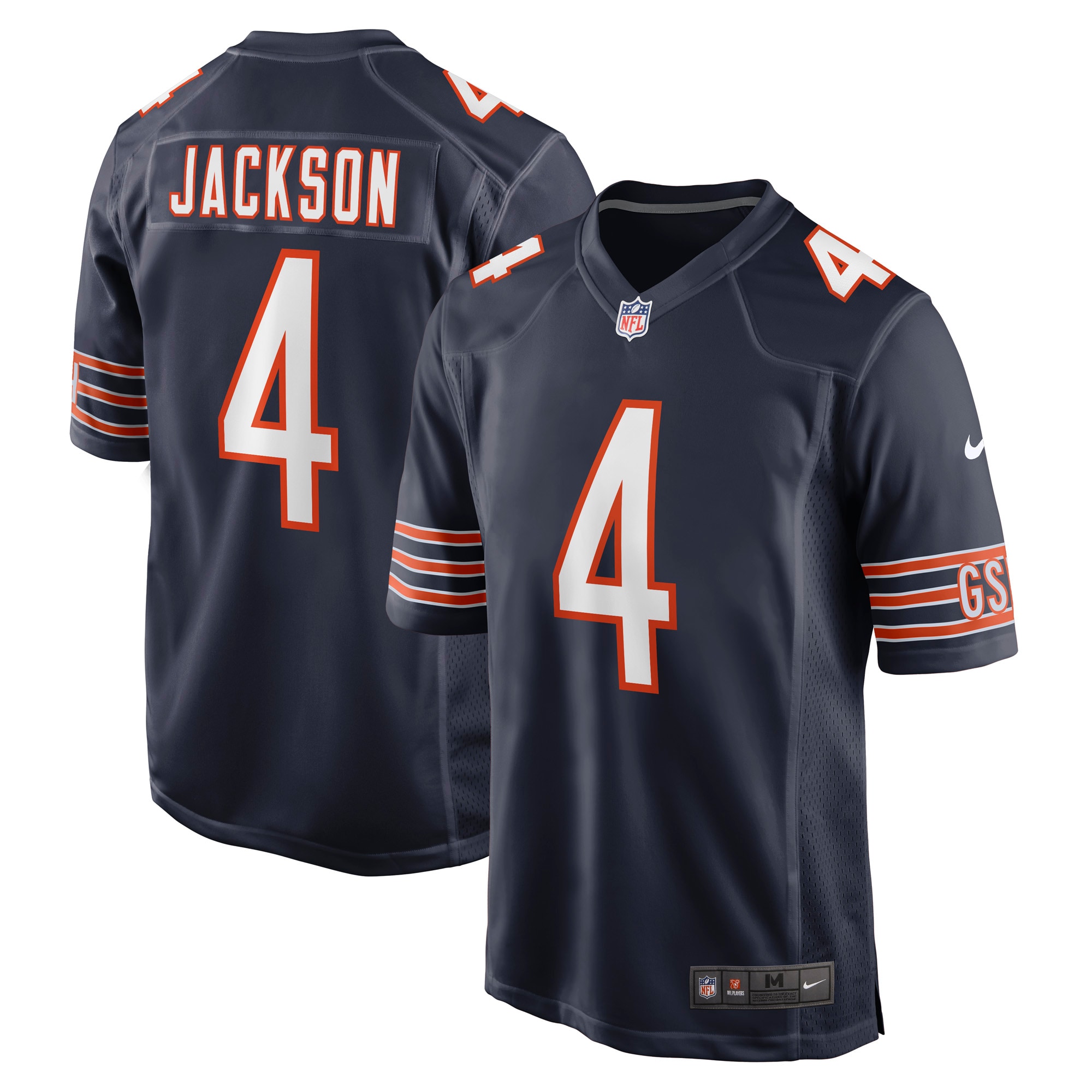 Men's Chicago Bears Eddie Jackson Navy Game Player Jersey JS3659 nicesnker