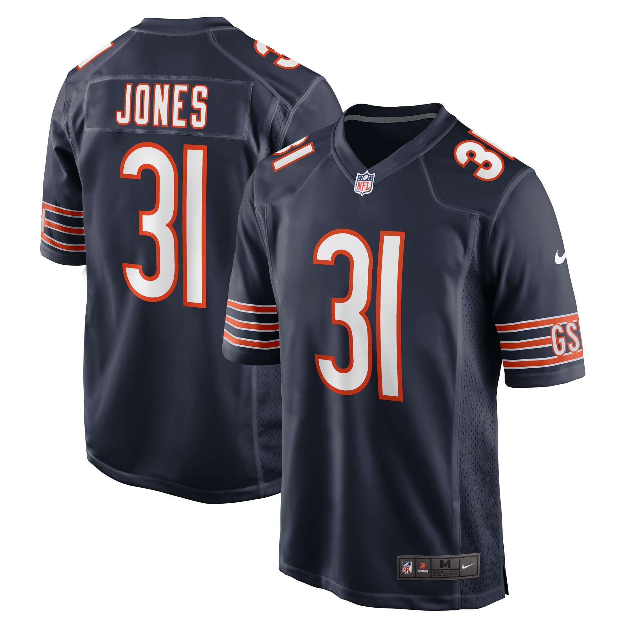 Men's Chicago Bears Jaylon Jones Navy Game Player Jersey JS2475 nicesnker