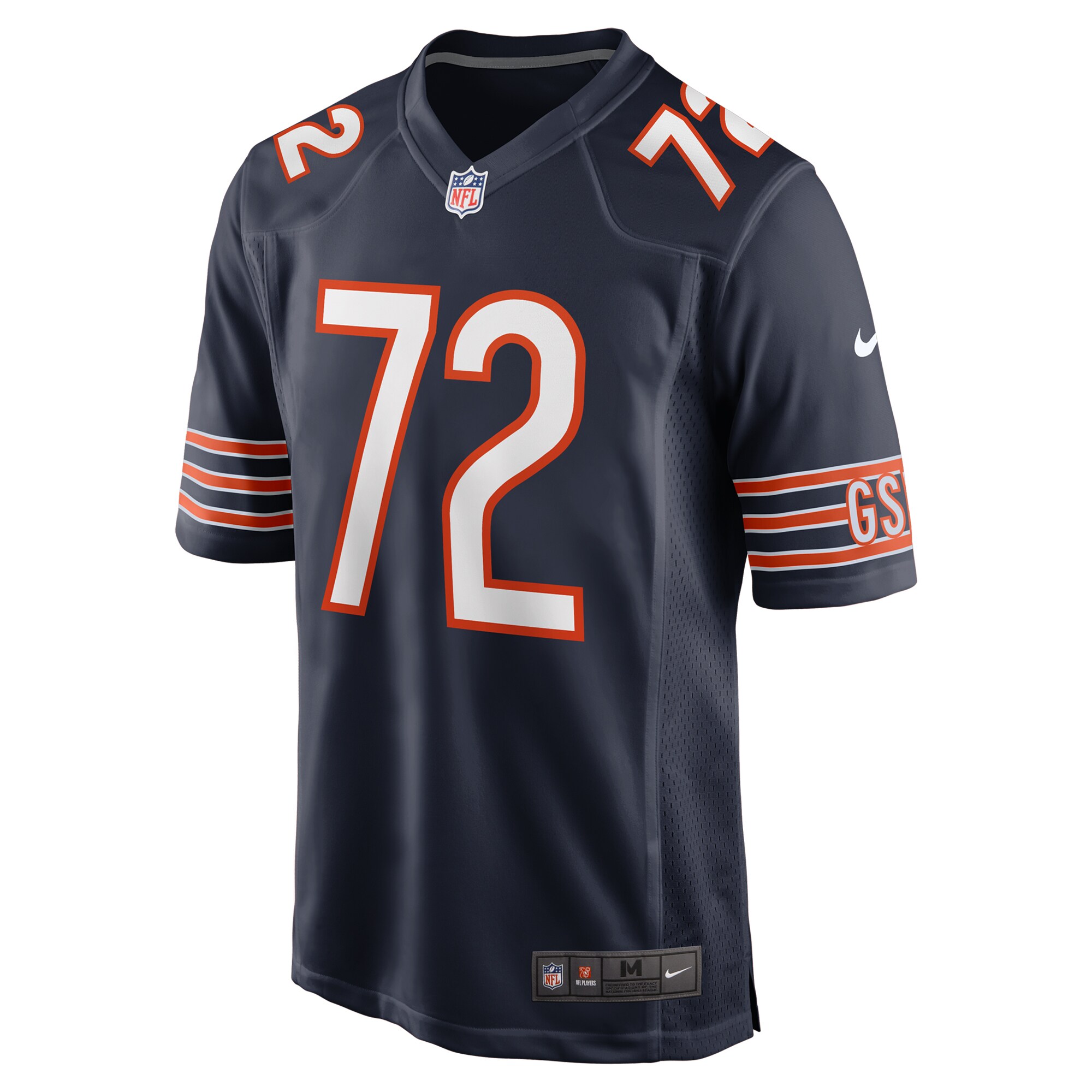 Alternative view of Men's Chicago Bears Kiran Amegadjie Navy Game Jersey JS2718 nicesnker