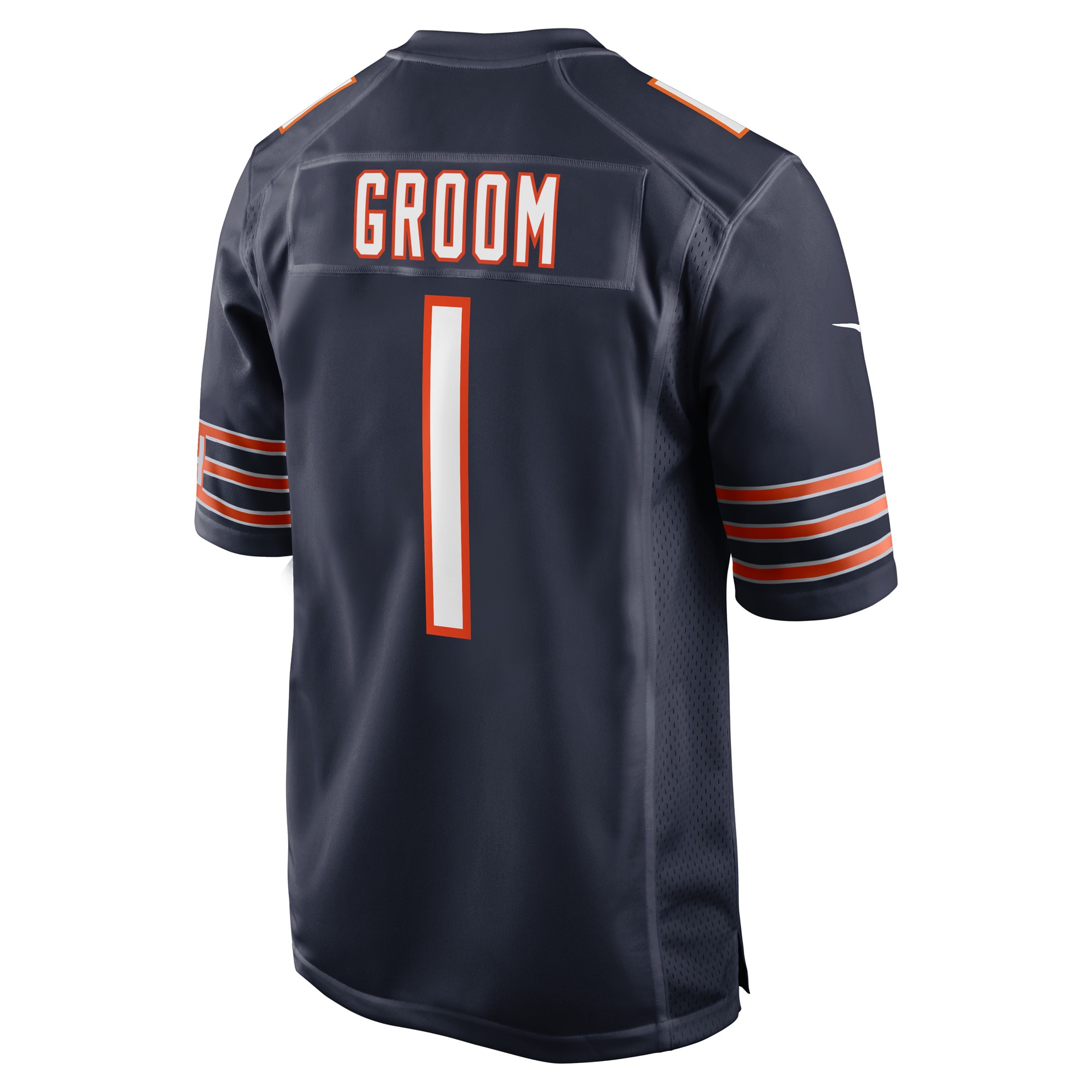 Men's Chicago Bears Number 1 Groom Navy Game Jersey JS1855 nicesnker - Image 3