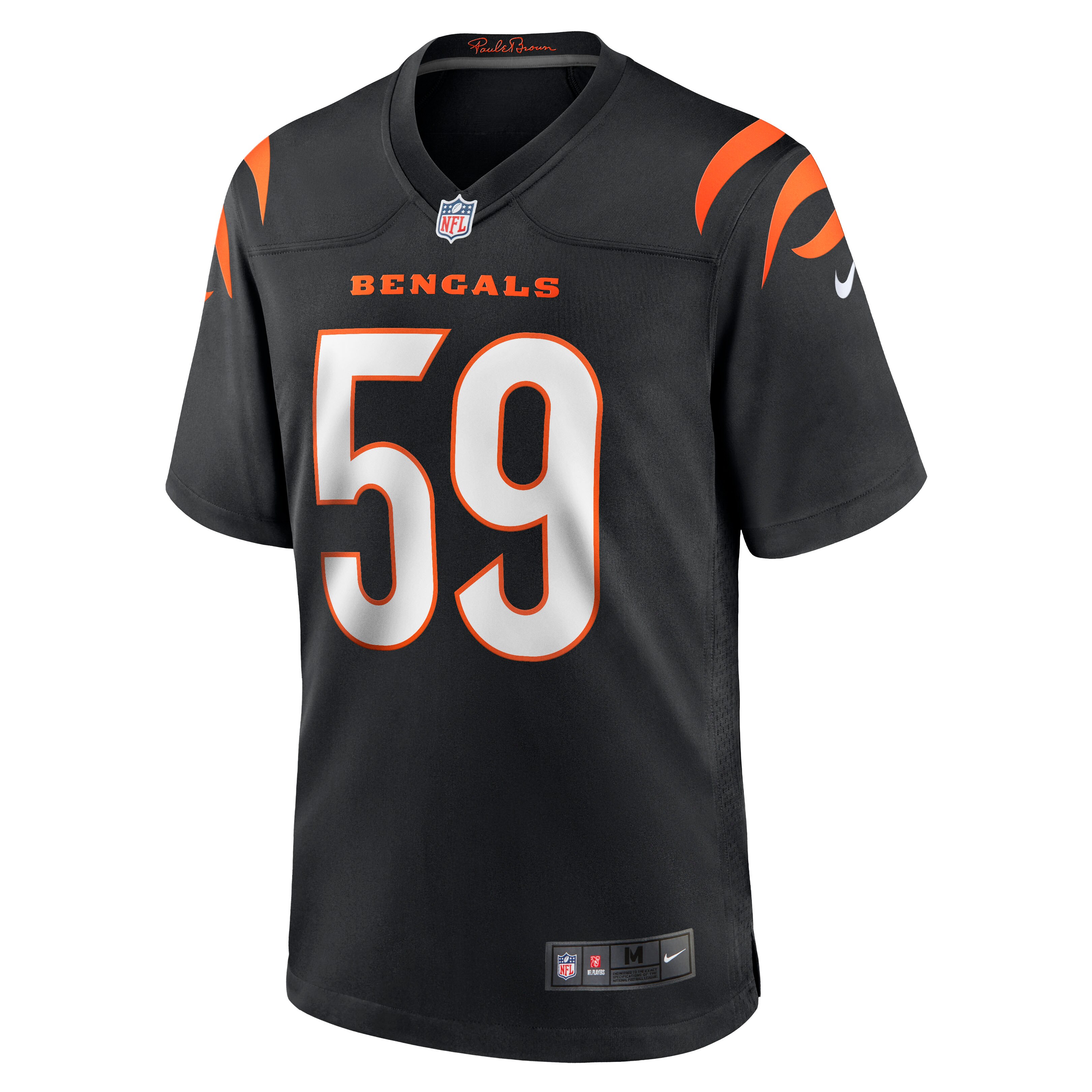 Alternative view of Men's Cincinnati Bengals Akeem Davis-Gaither Black Game Player Jersey JS1233 nicesnker