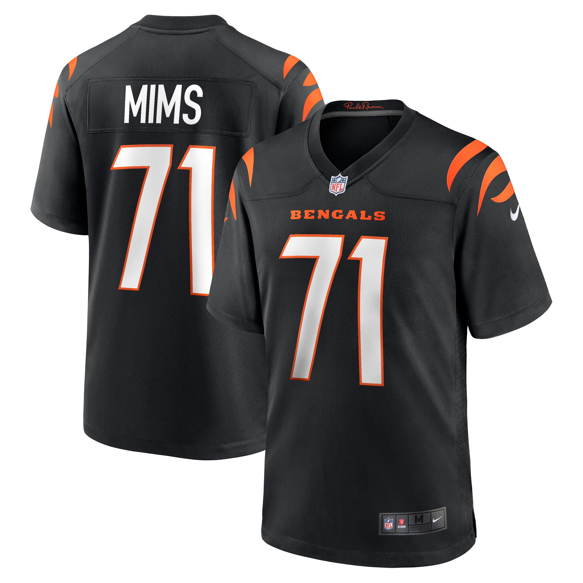 Men's Cincinnati Bengals Amarius Mims Black Player Game Jersey JS8378 nicesnker