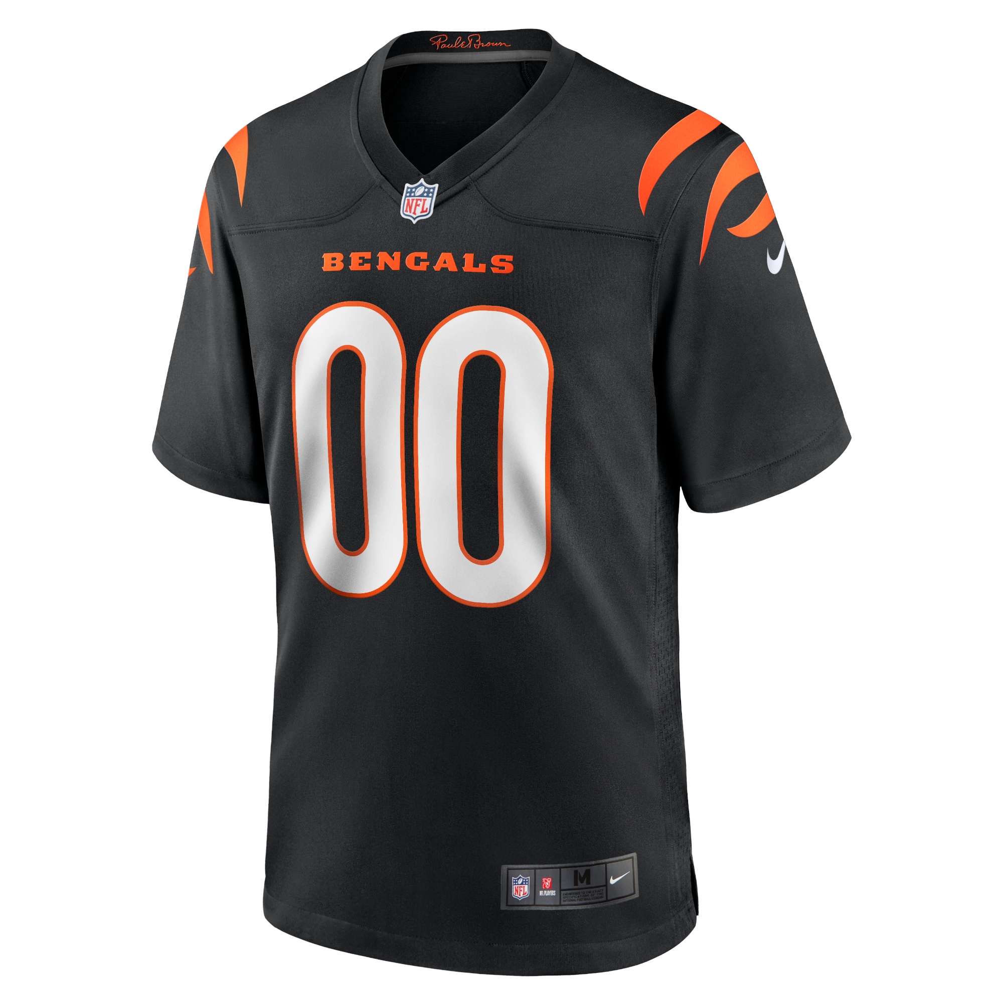 Alternative view of Men's Cincinnati Bengals Black Game Custom Jersey JS4091 nicesnker
