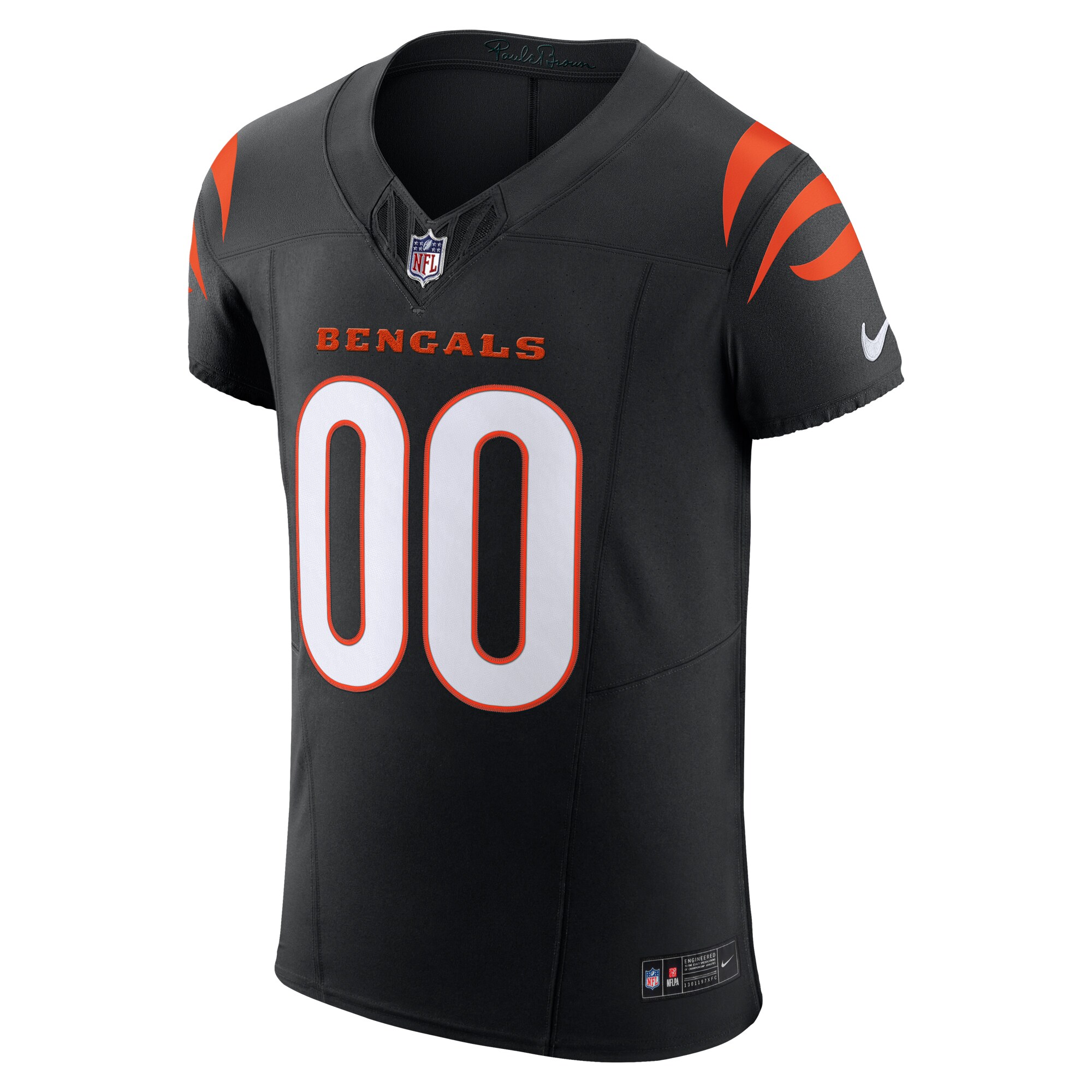 Alternative view of Men's Cincinnati Bengals Black Team Vapor F.U.S.E. Elite Custom Jersey JS5961 nicesnker