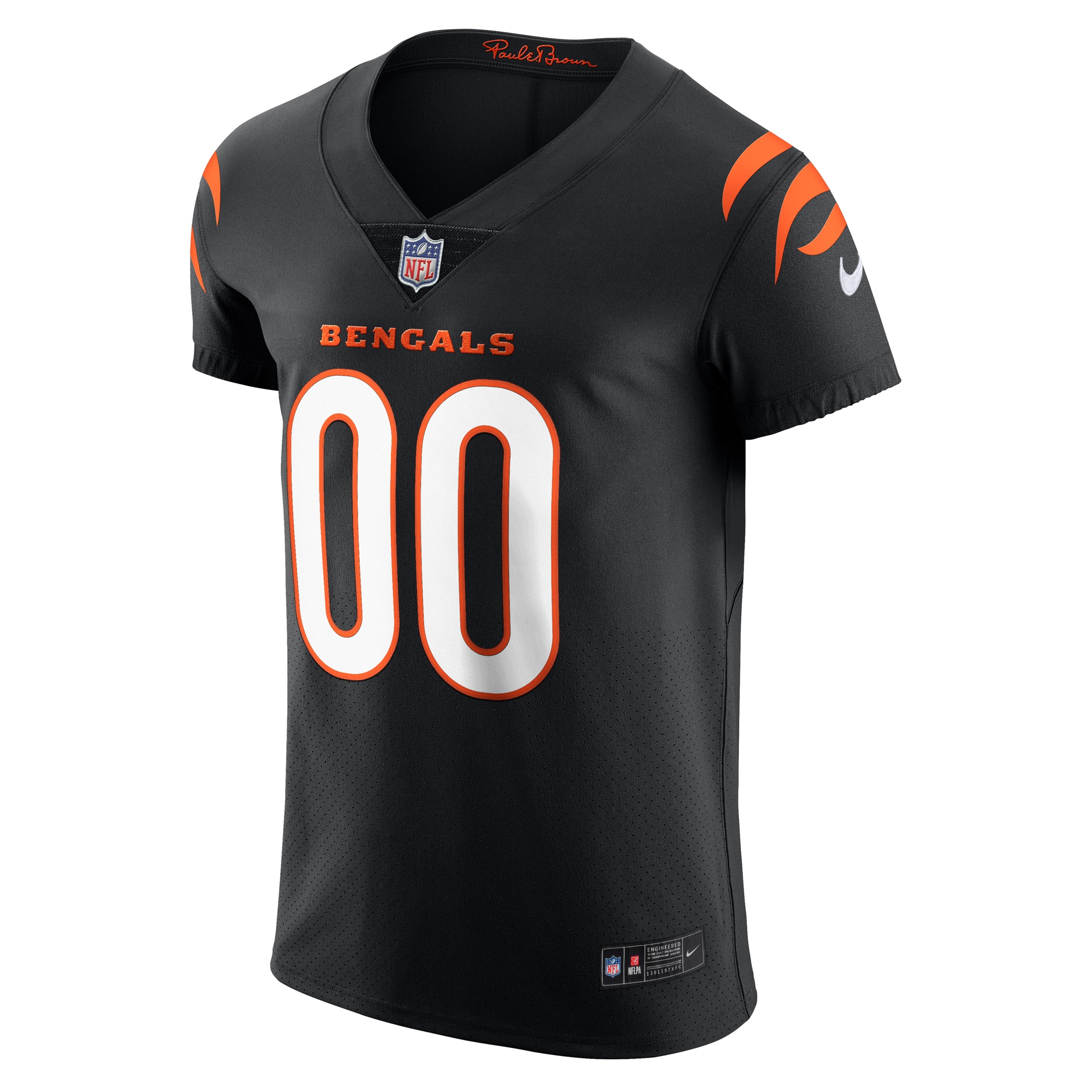Alternative view of Men's Cincinnati Bengals Black Vapor Elite Custom Jersey JS9020 nicesnker