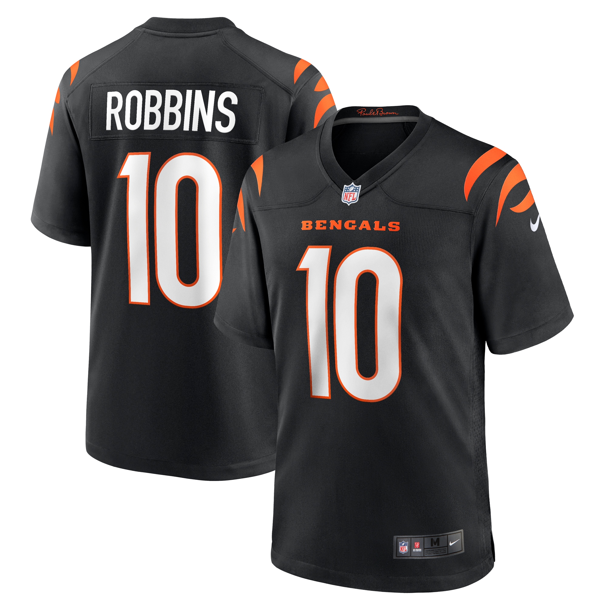 Men's Cincinnati Bengals Brad Robbins Black Team Game Jersey JS1451 nicesnker