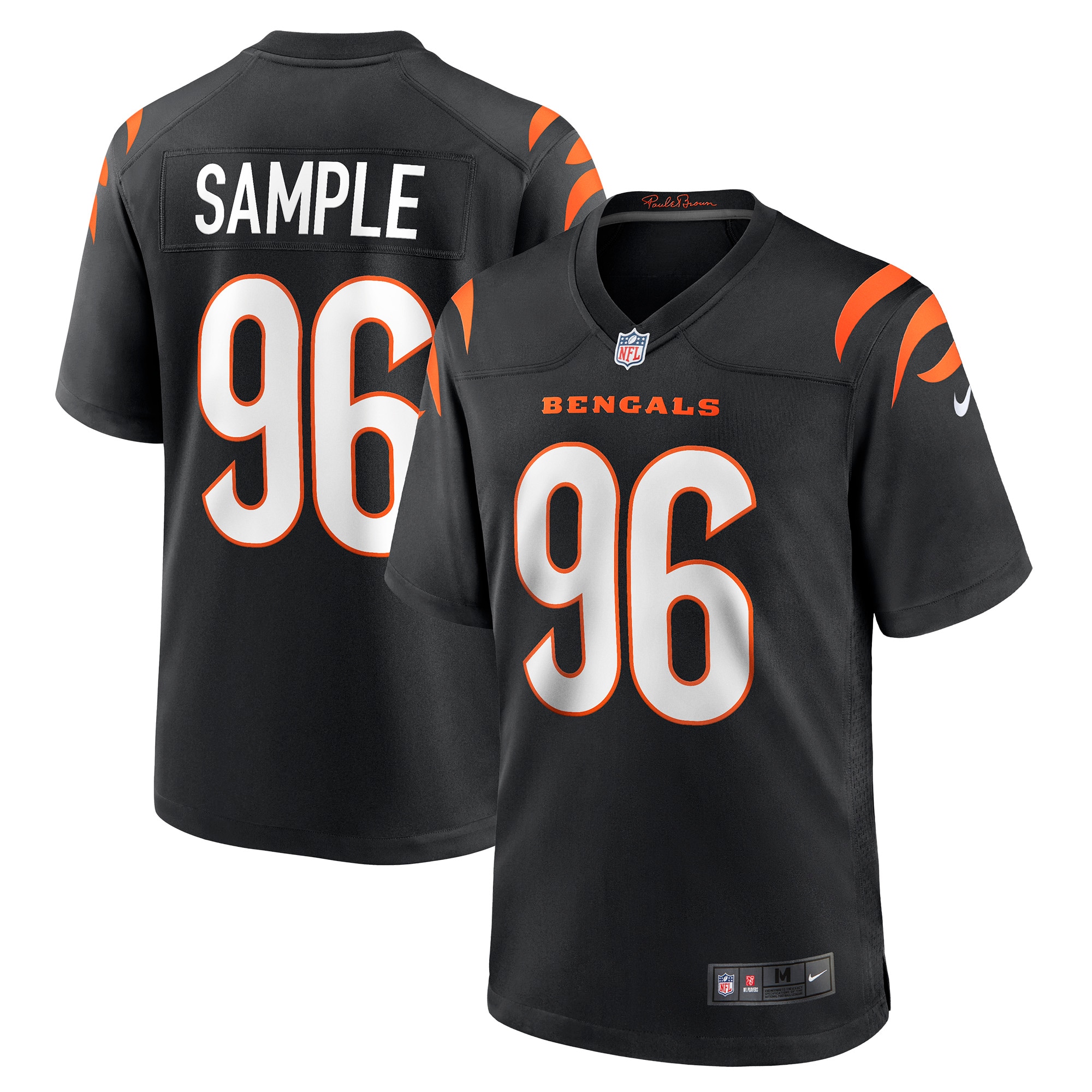 Men's Cincinnati Bengals Cam Sample Black Game Jersey JS7281 nicesnker