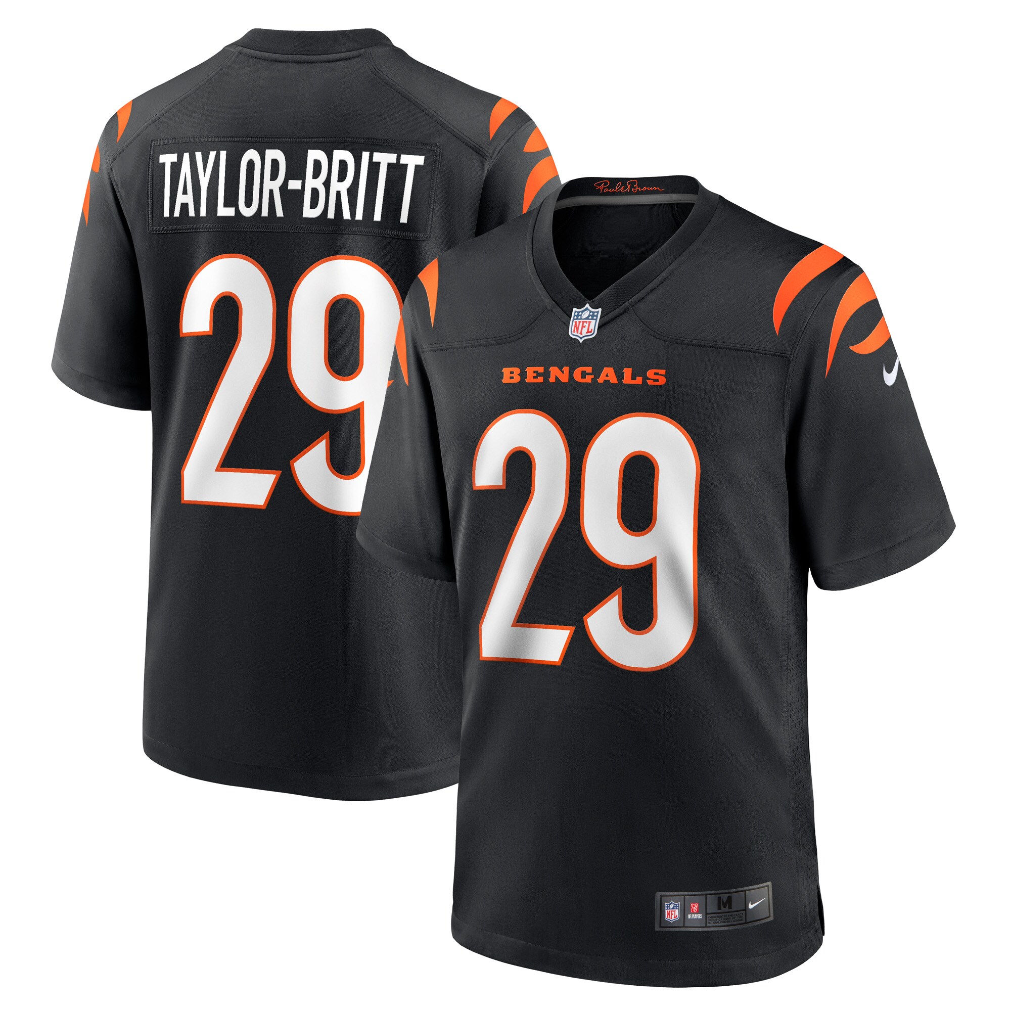 Men's Cincinnati Bengals Cam Taylor-Britt Black Game Player Jersey JS2916 nicesnker