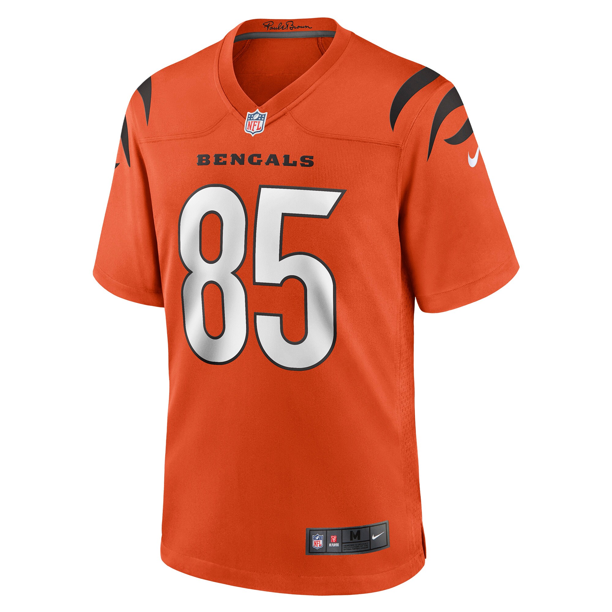 Alternative view of Men's Cincinnati Bengals Chad Johnson Orange Retired Player Alternate Game Jersey JS4636 nicesnker