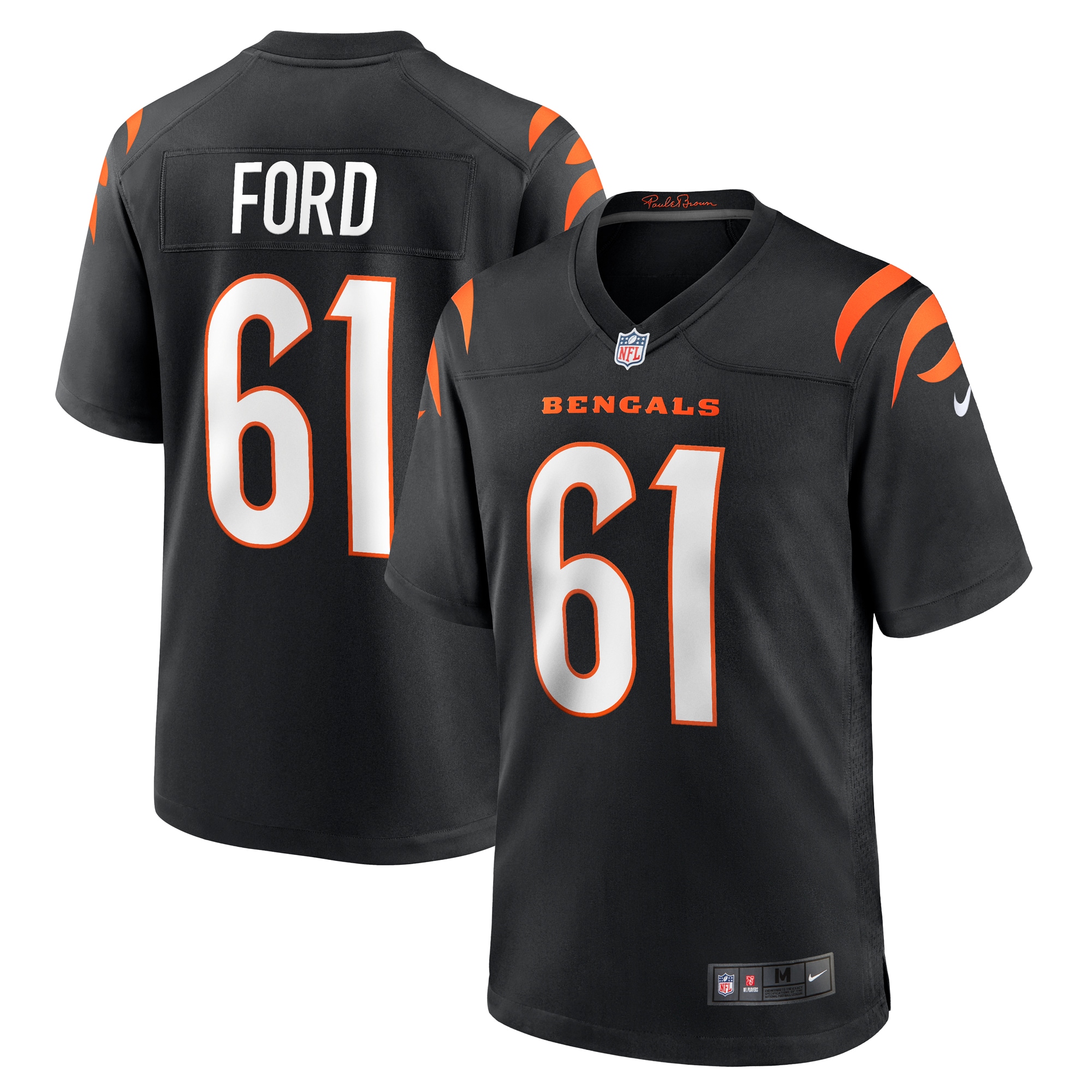Men's Cincinnati Bengals Cody Ford Black Game Jersey JS3454 nicesnker