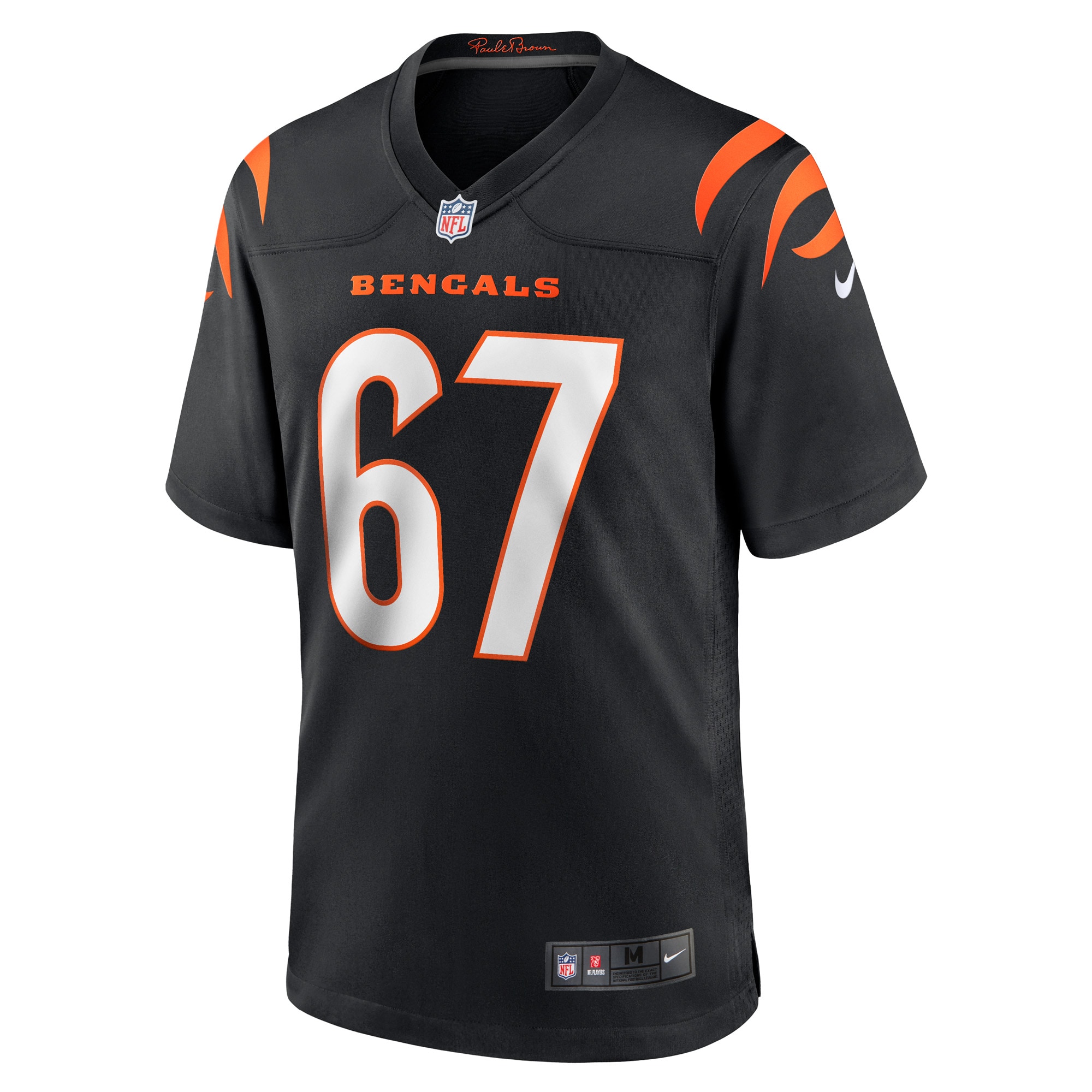 Alternative view of Men's Cincinnati Bengals Cordell Volson Black Game Player Jersey JS4638 nicesnker