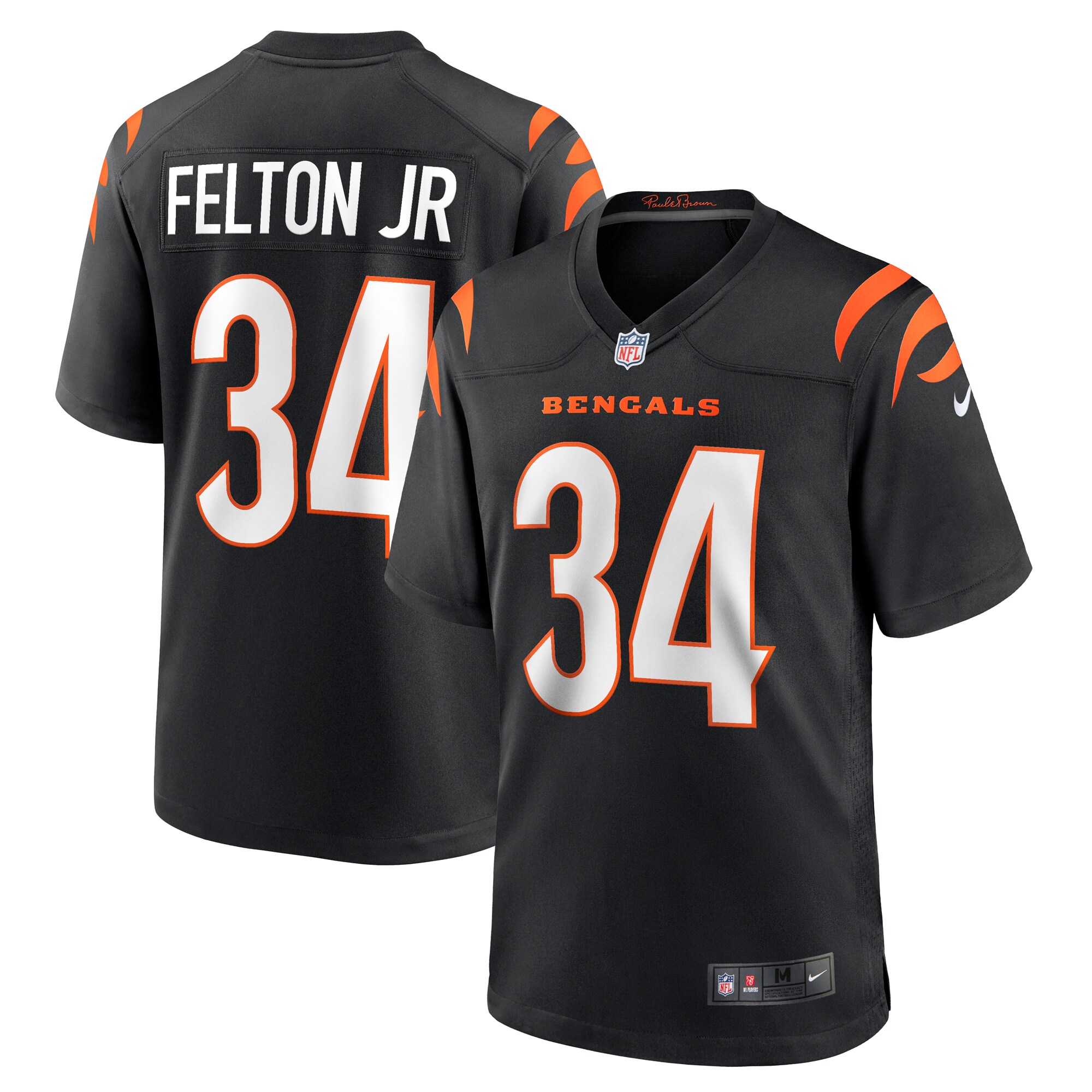 Men's Cincinnati Bengals Demetric Felton Jr. Black Team Game Jersey JS2773 nicesnker