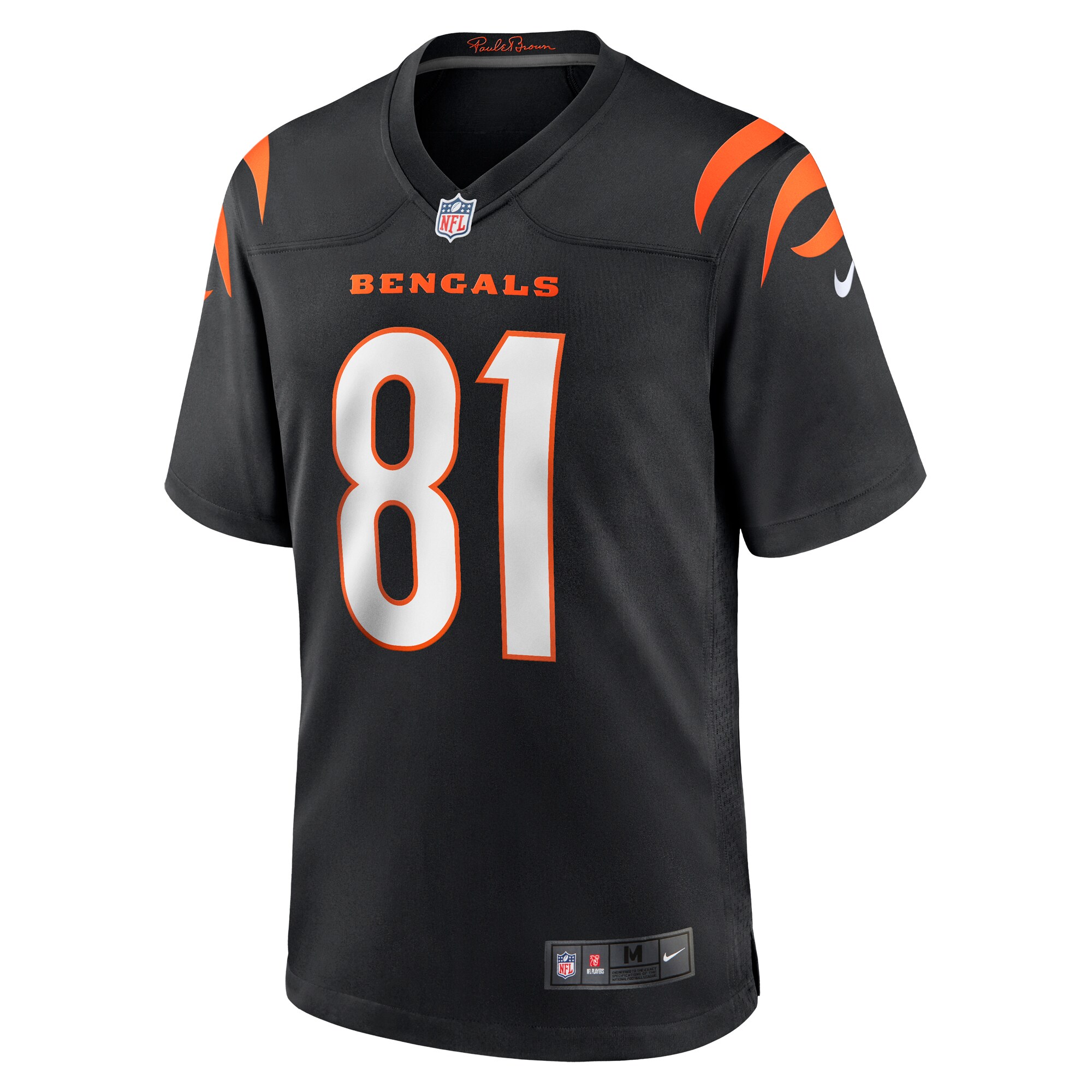 Alternative view of Men's Cincinnati Bengals Irv Smith Jr. Black Game Jersey JS9222 nicesnker