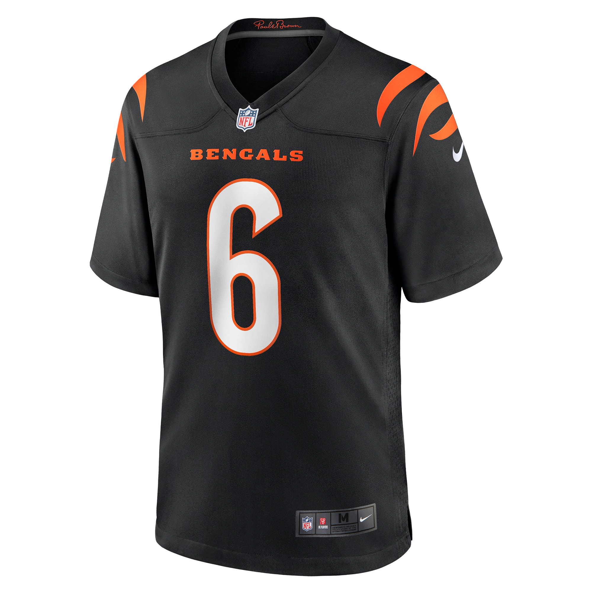 Alternative view of Men's Cincinnati Bengals Jake Browning Black Game Jersey JS9153 nicesnker