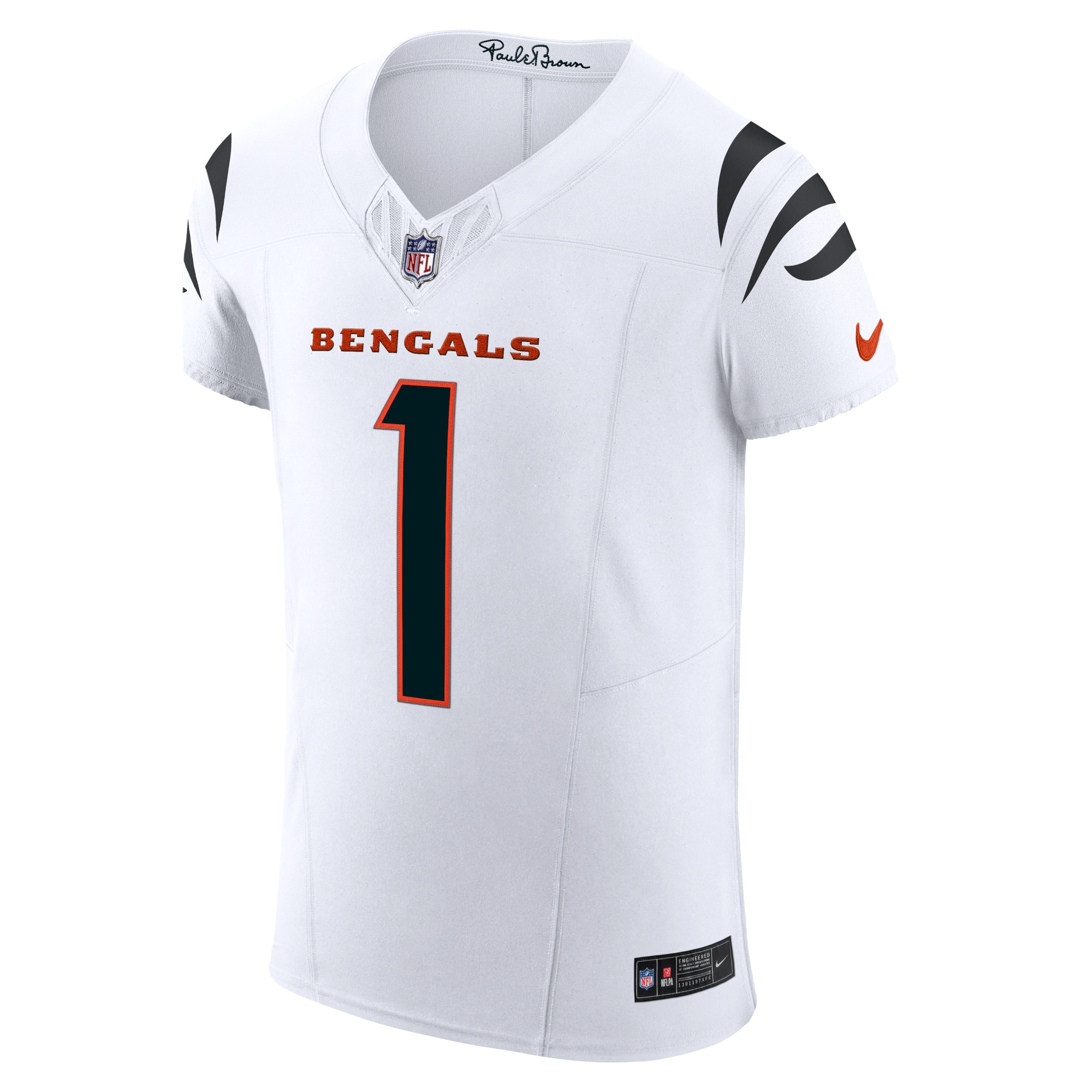 Alternative view of Men's Cincinnati Bengals Ja'Marr Chase White Vapor F.U.S.E. Elite Jersey JS9630 nicesnker
