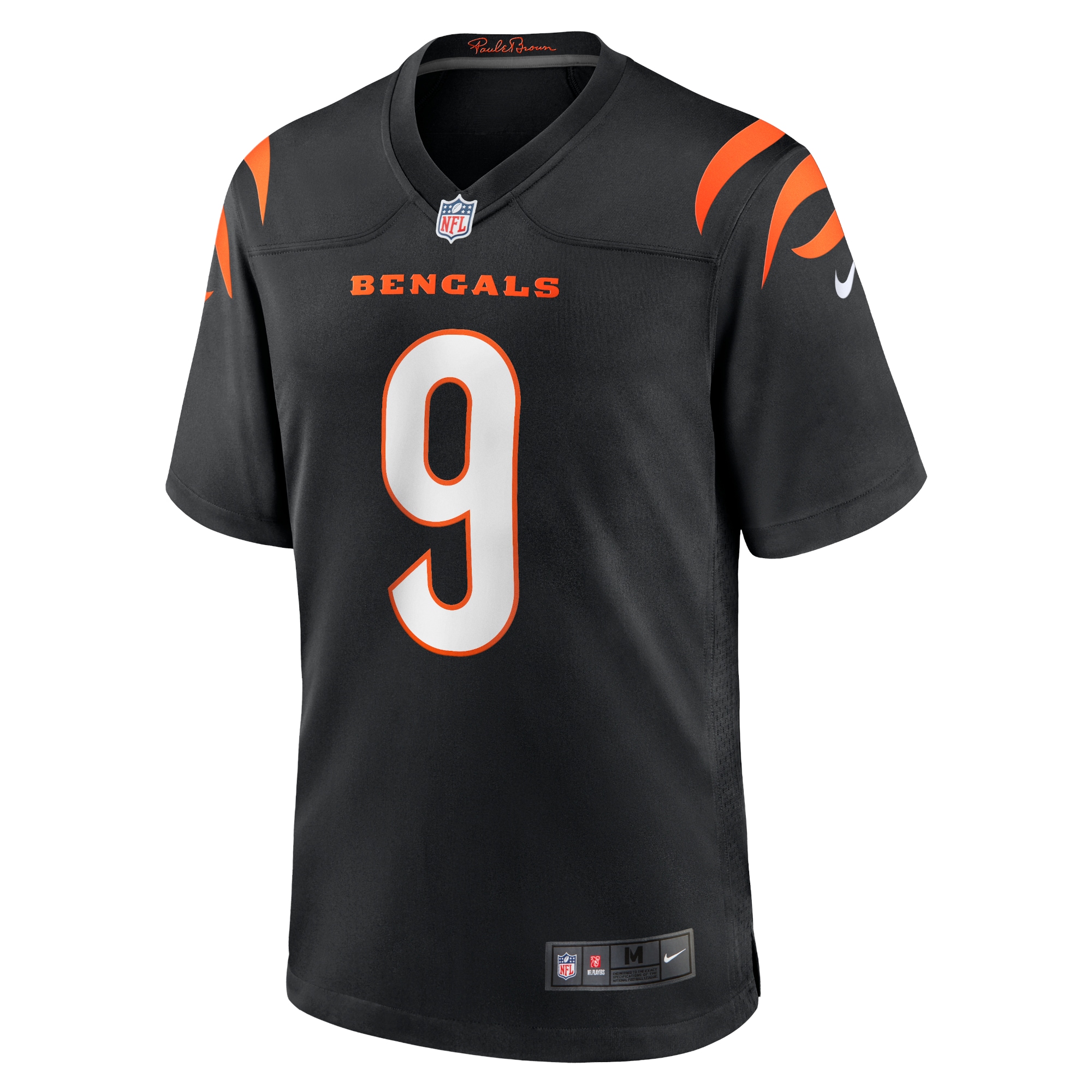 Alternative view of Men's Cincinnati Bengals Joe Burrow Black Player Game Jersey JS9156 nicesnker