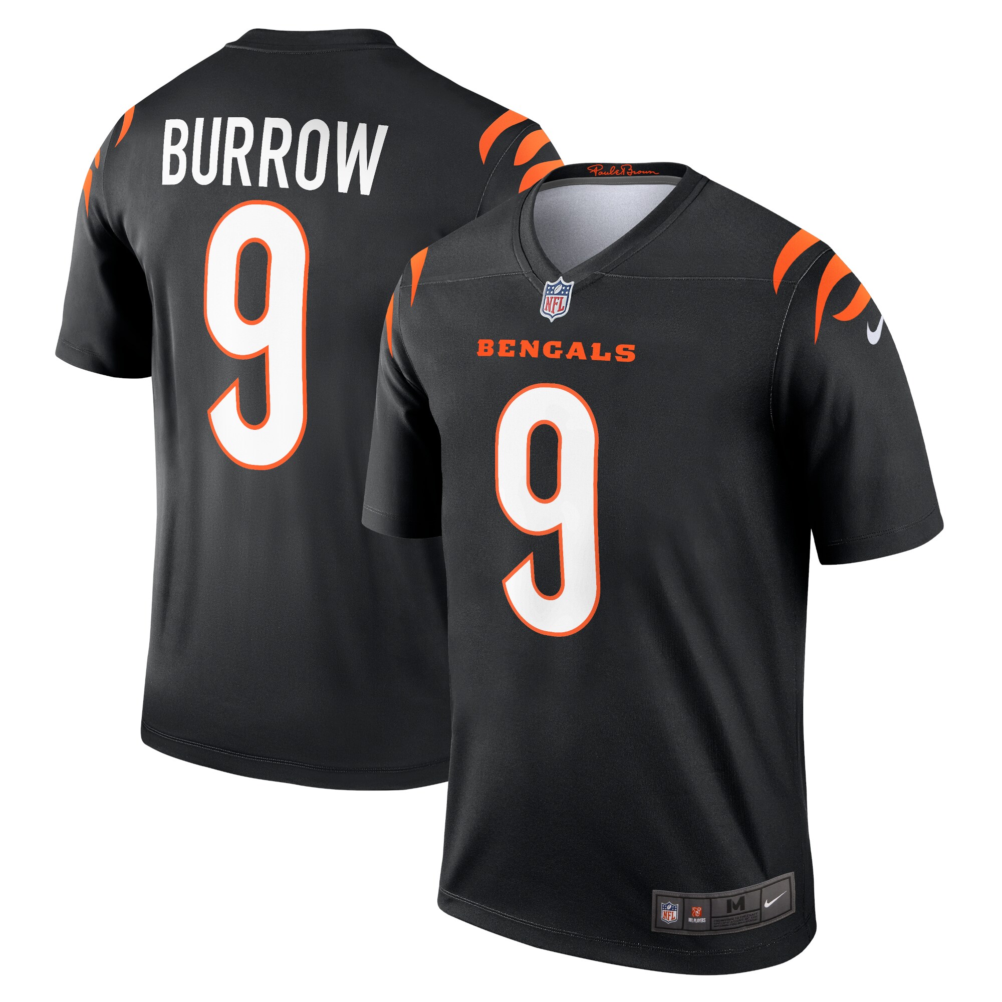 Men's Cincinnati Bengals Joe Burrow Black Team Legend Player Performance Top JS4939 nicesnker