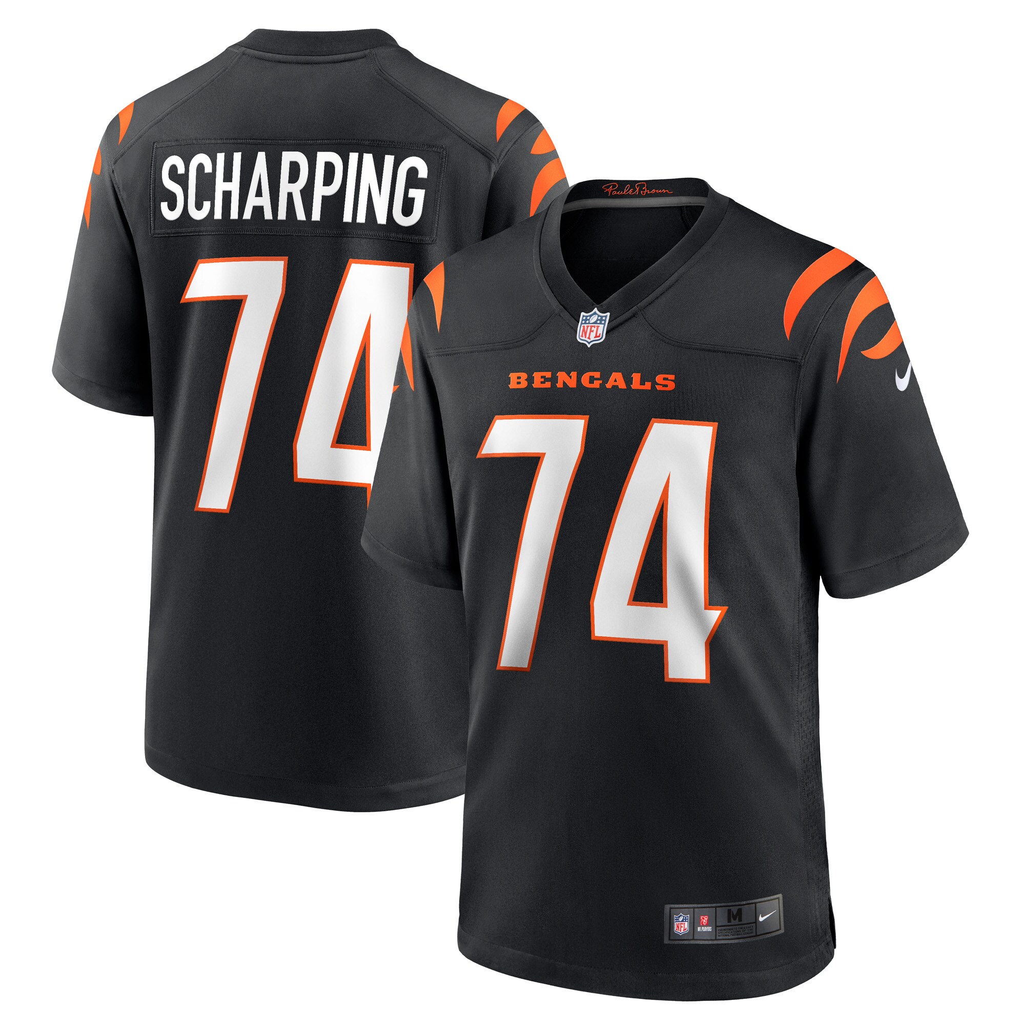 Men's Cincinnati Bengals Max Scharping Black Game Player Jersey JS5125 nicesnker