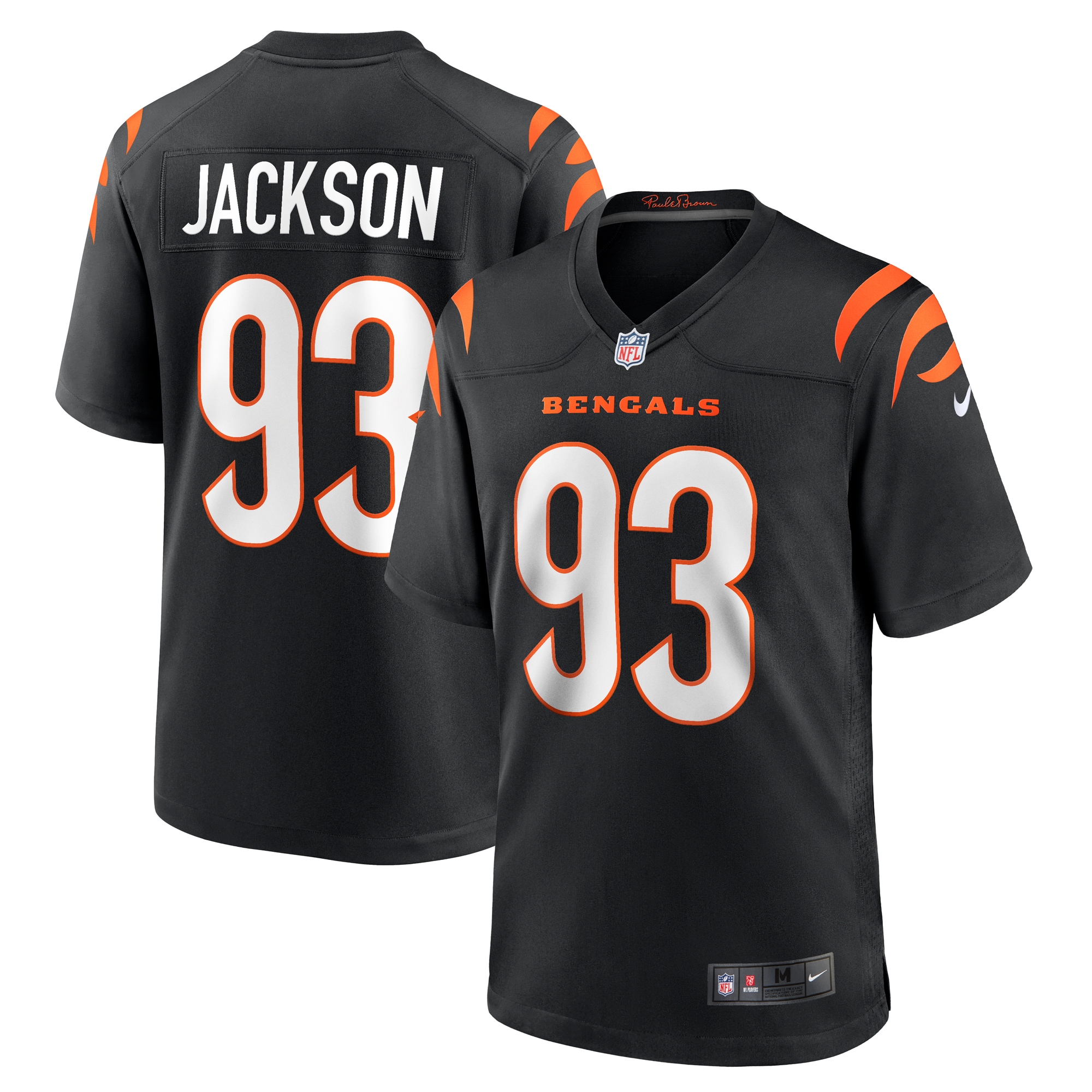 Men's Cincinnati Bengals McKinnley Jackson Black Game Jersey JS3495 nicesnker