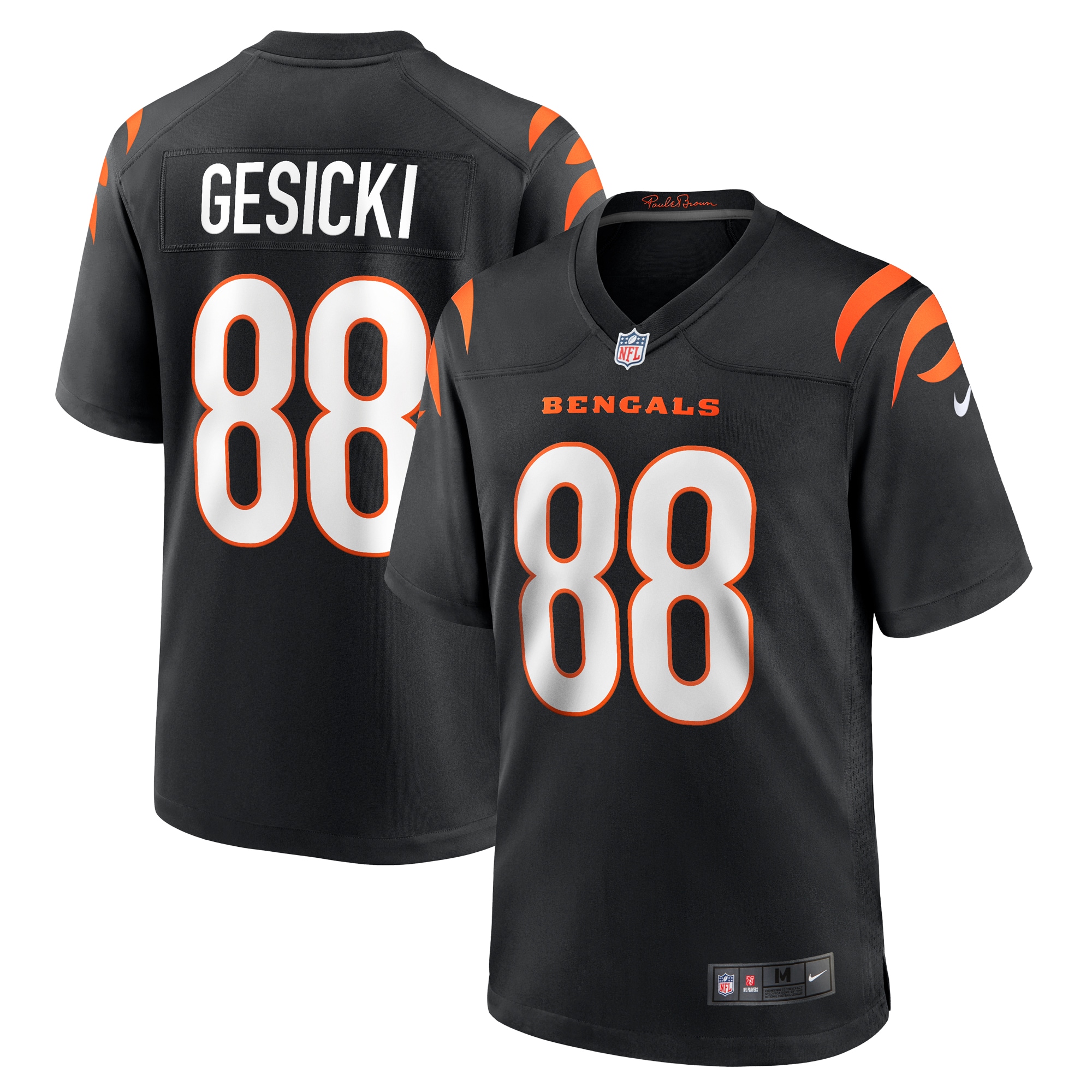 Men's Cincinnati Bengals Mike Gesicki Black Game Jersey JS4521 nicesnker