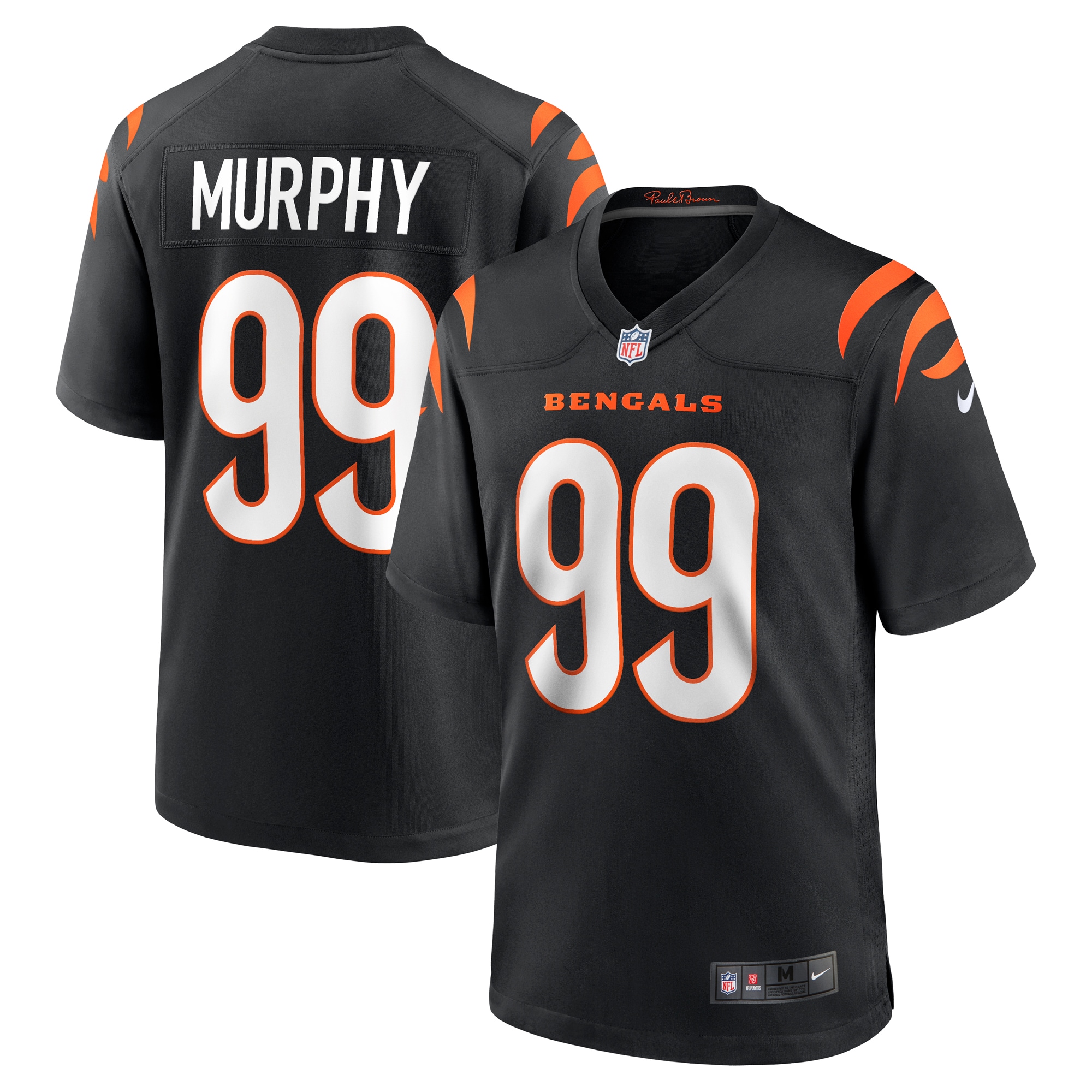 Men's Cincinnati Bengals Myles Murphy Black Game Jersey JS8460 nicesnker