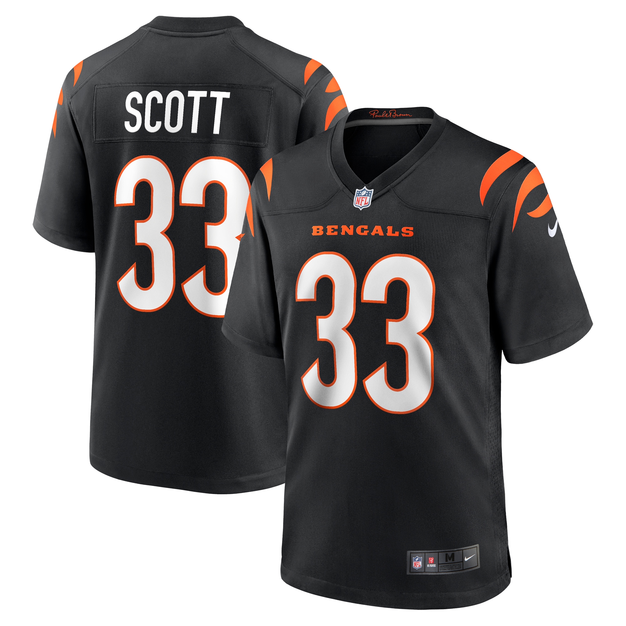 Men's Cincinnati Bengals Nick Scott Black Game Player Jersey JS8505 nicesnker
