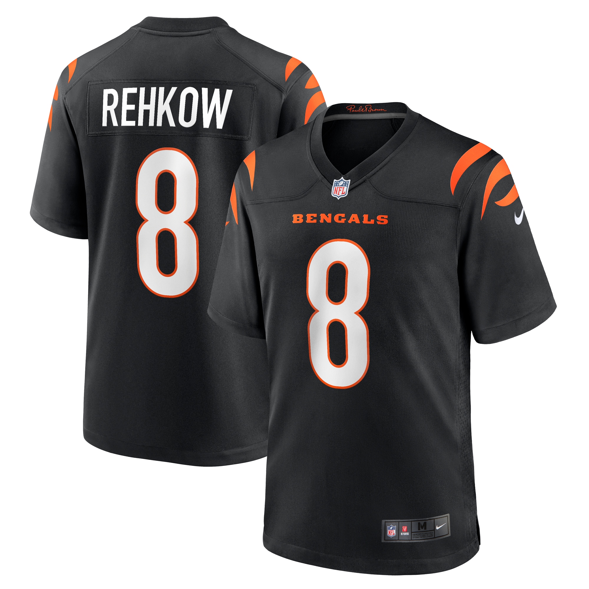 Men's Cincinnati Bengals Ryan Rehkow Black Game Jersey JS7178 nicesnker