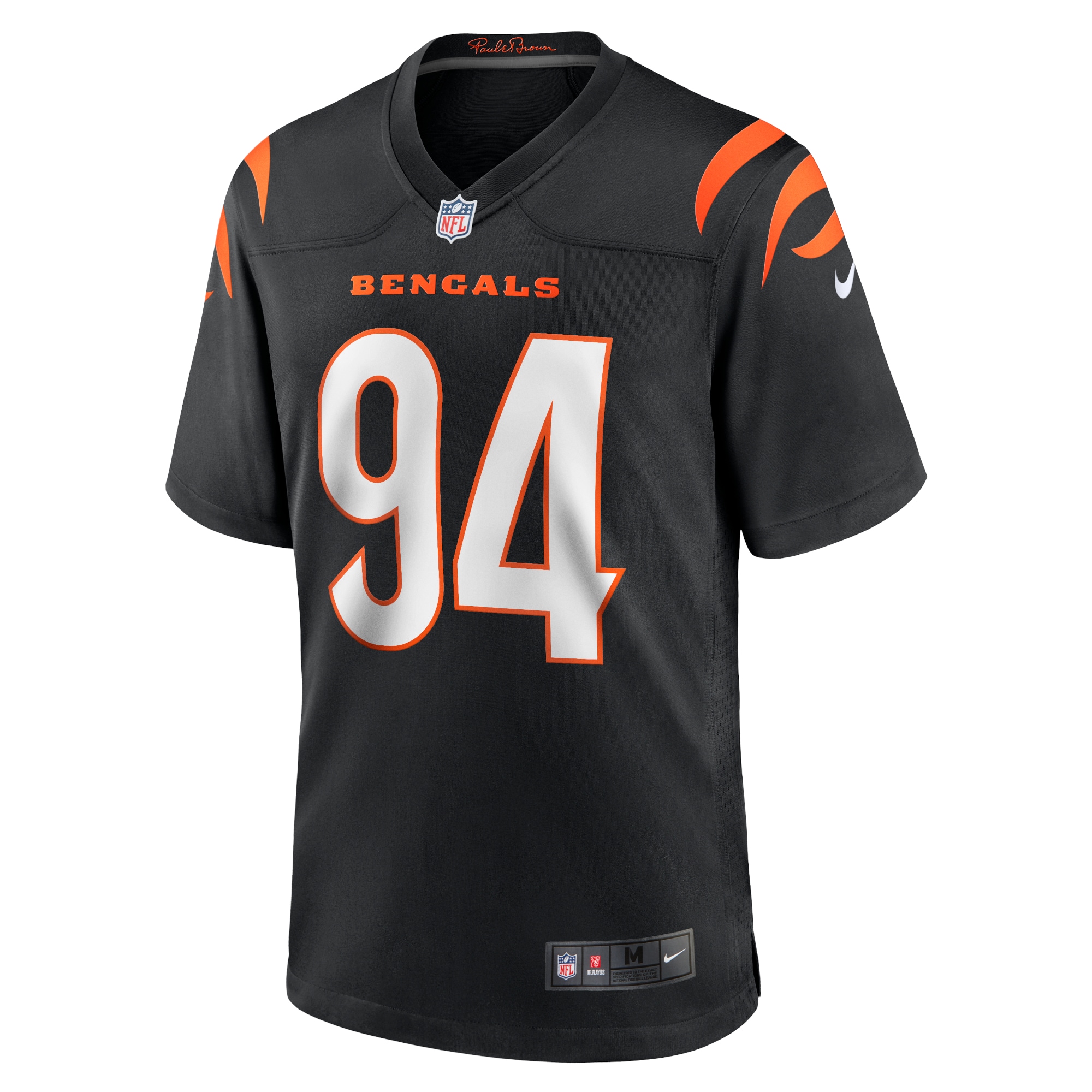 Alternative view of Men's Cincinnati Bengals Sam Hubbard Black Player Game Jersey JS8852 nicesnker