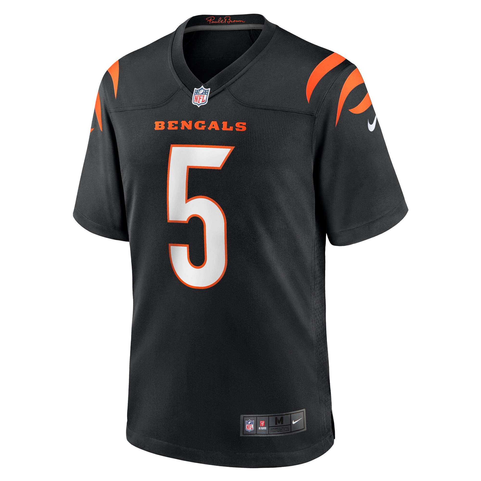 Alternative view of Men's Cincinnati Bengals Tee Higgins Black Game Player Jersey JS9415 nicesnker