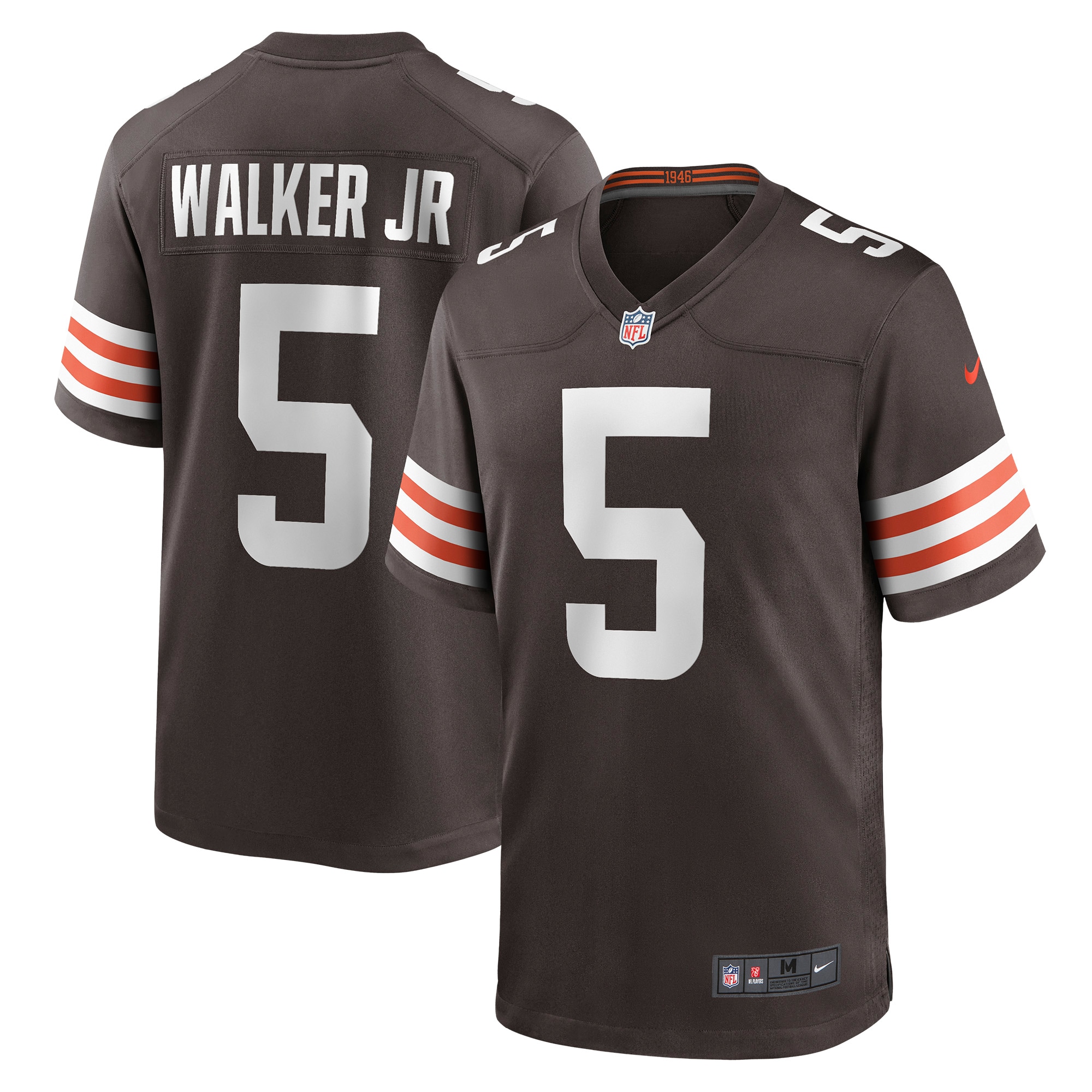 Men's Cleveland Browns Anthony Walker Jr. Brown Player Game Jersey JS8096 nicesnker
