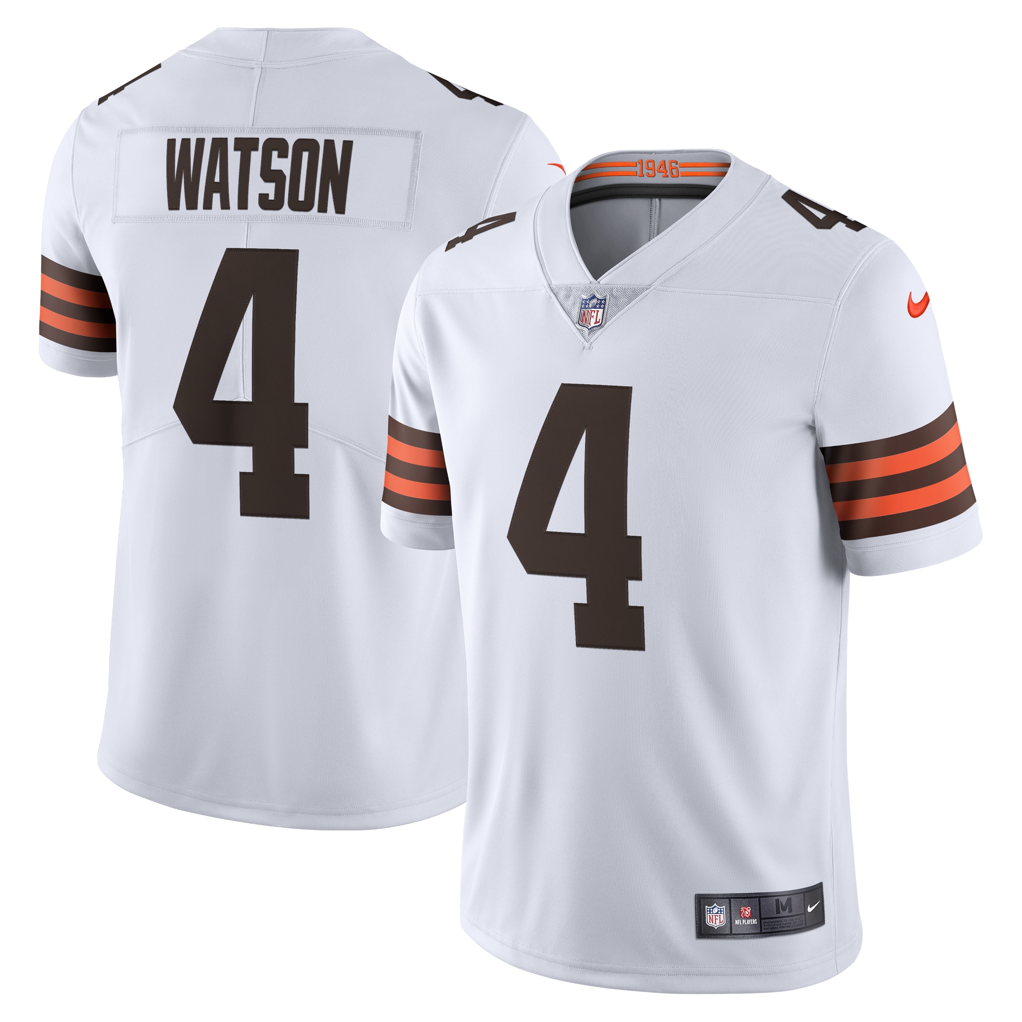Men's Cleveland Browns Deshaun Watson White 2020 Vapor Limited Jersey JS2480 nicesnker