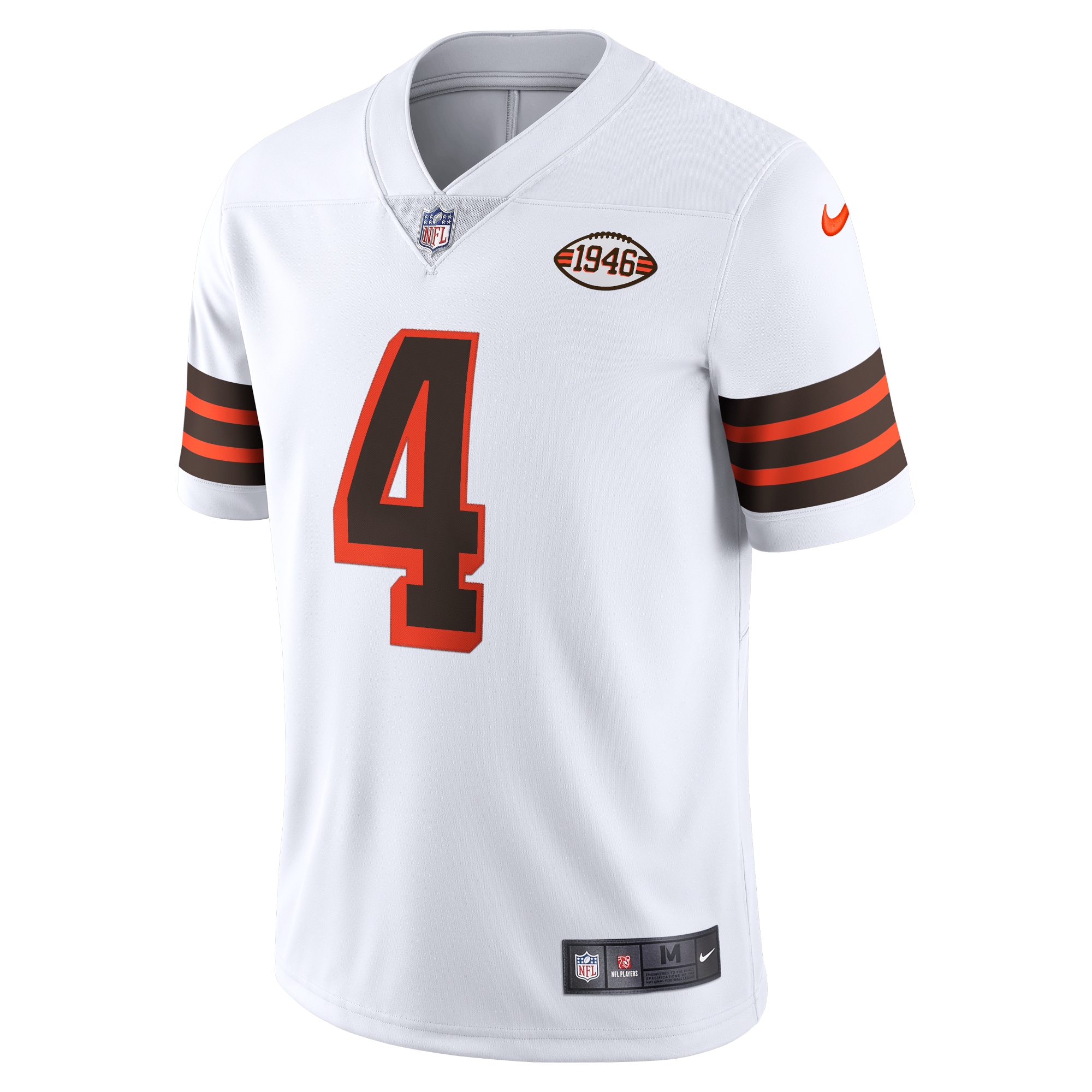 Alternative view of Men's Cleveland Browns Deshaun Watson White 2021 Alternate Vapor Limited Jersey JS5320 nicesnker
