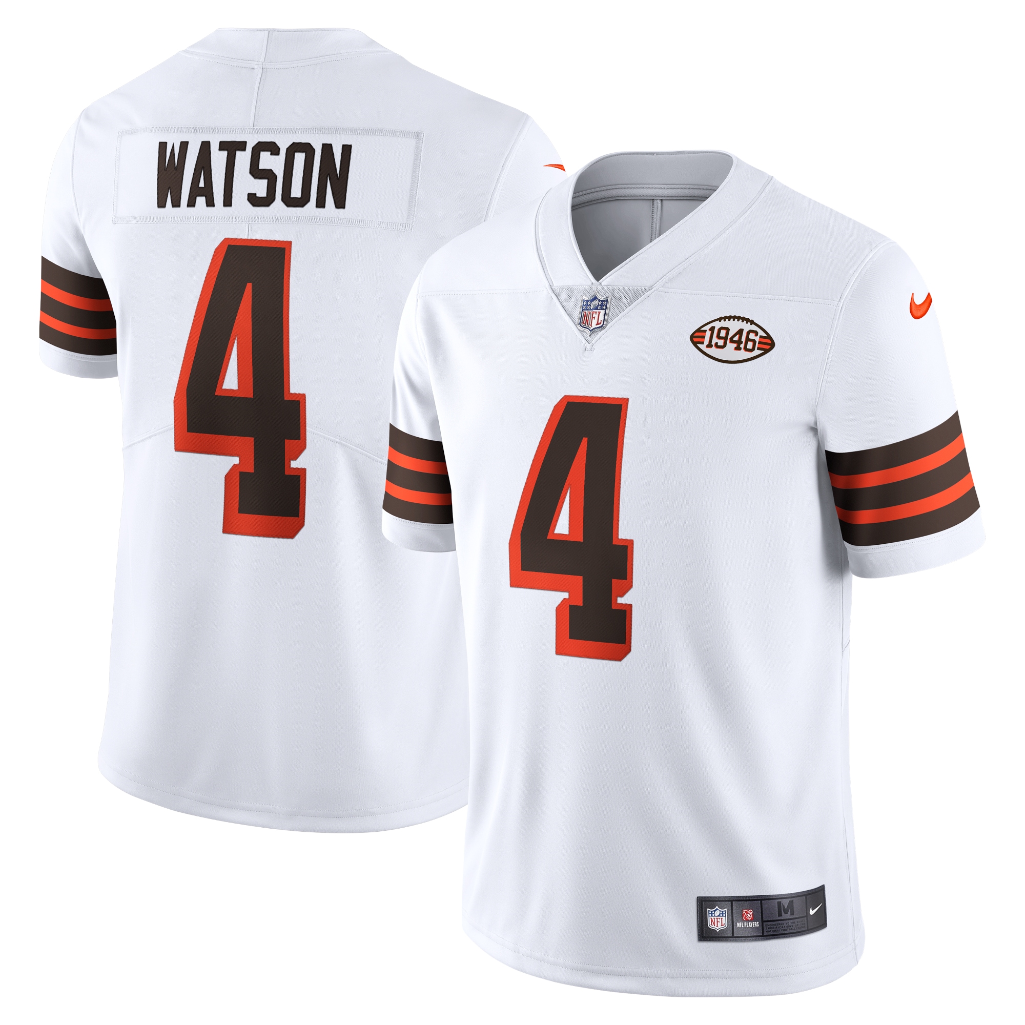 Men's Cleveland Browns Deshaun Watson White 2021 Alternate Vapor Limited Jersey JS5320 nicesnker